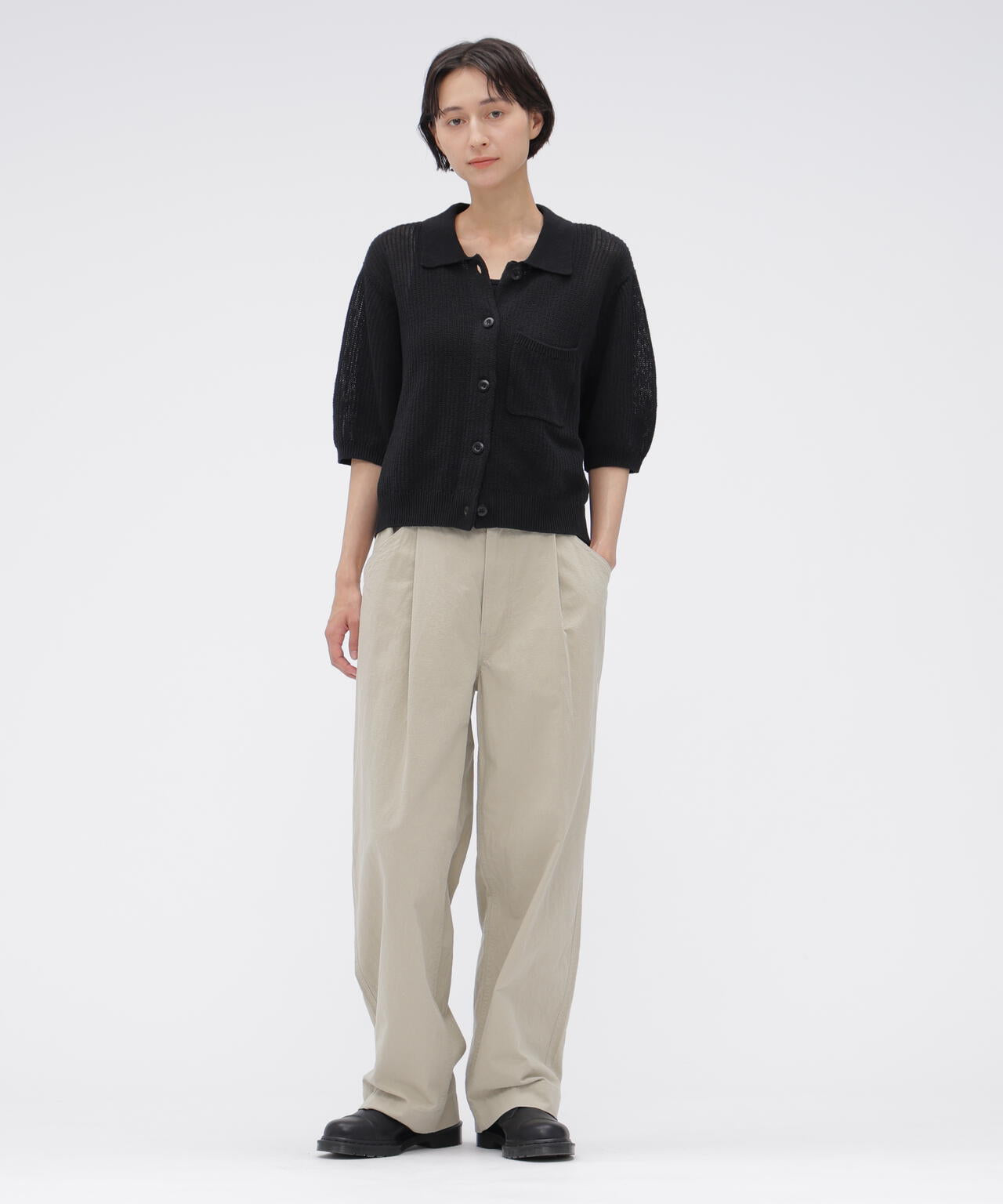 IRREGULAR RIB COTTON LINEN KNITWEAR