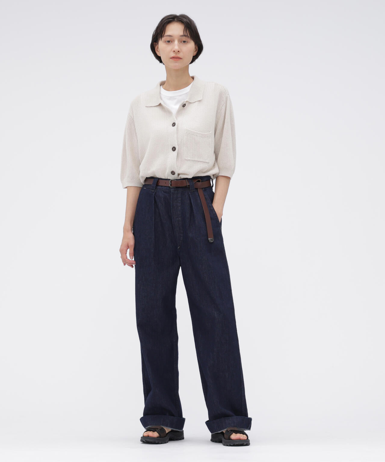 IRREGULAR RIB COTTON LINEN KNITWEAR