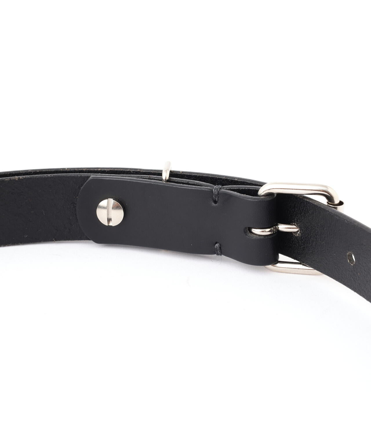 ROLLER BUCKLE  LEATHER BELT