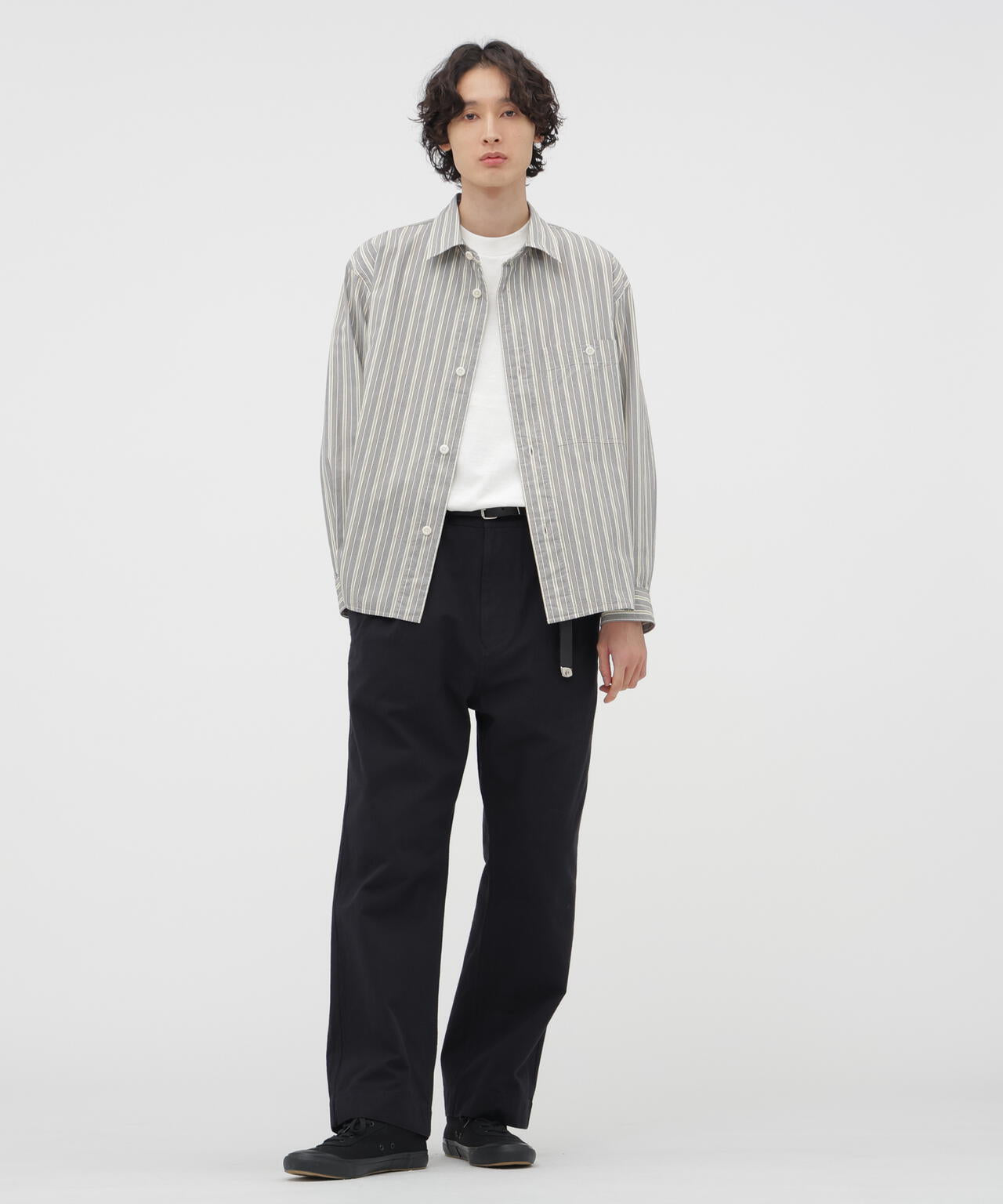 FADED COTTON TWILL TROUSERS
