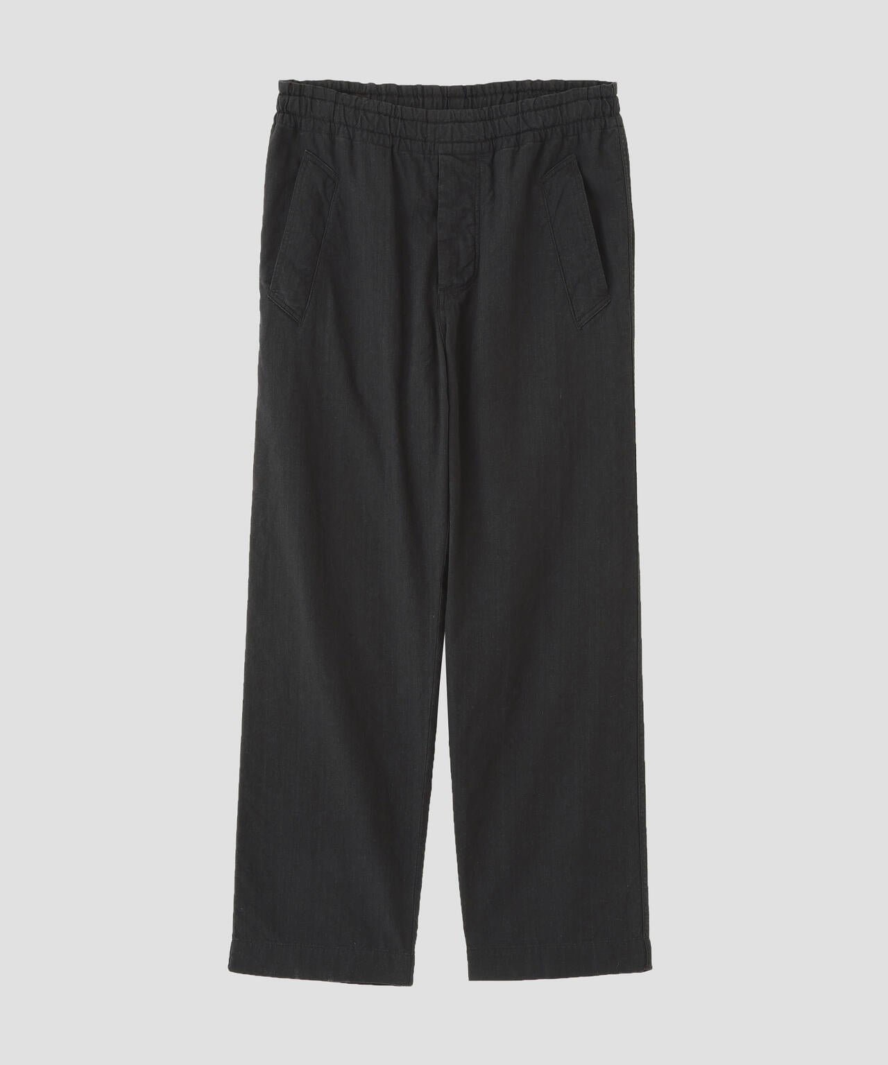 FADED LINEN COTTON PLAINWEAVE TROUSERS