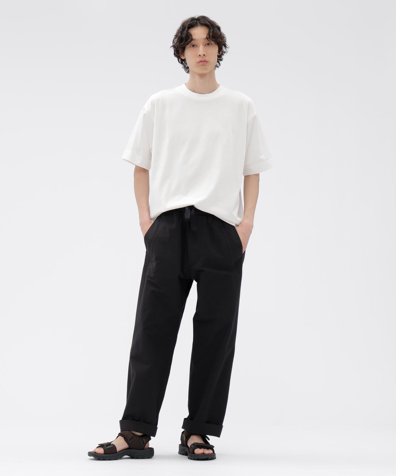 LIGHTWEIGHT COTTON NYLON TWILL TROUSERS