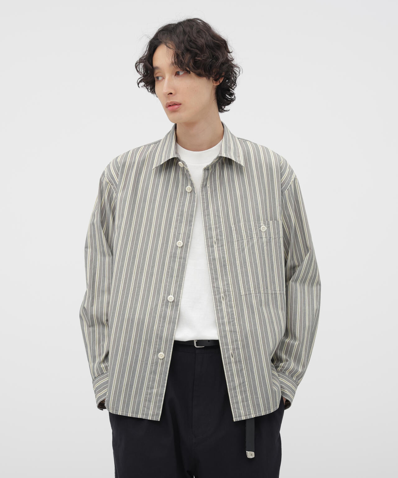 PYJAMA STRIPE COTTON SHIRT