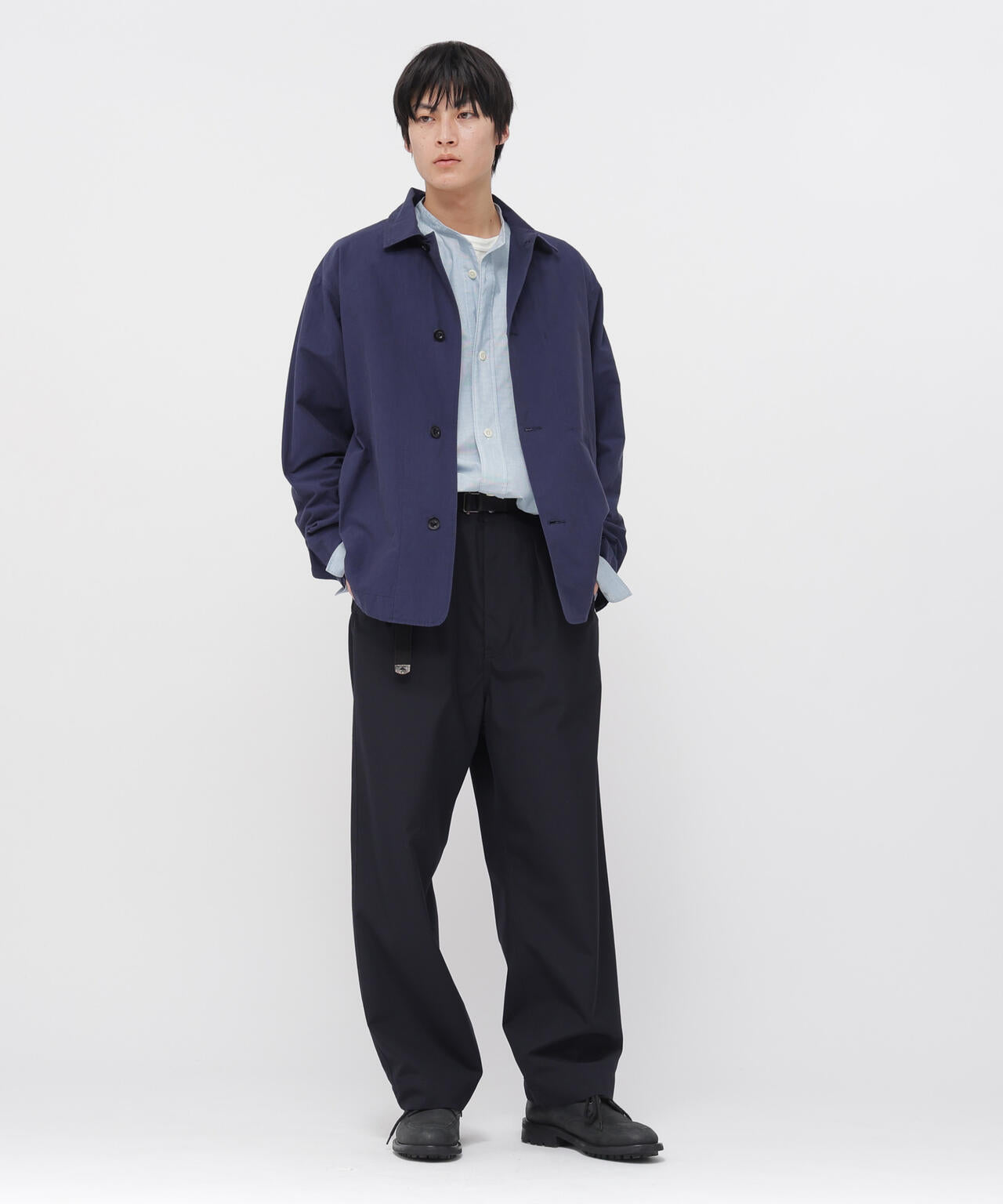 WORN COTTON HAIRLINE STRIPE SHIRT
