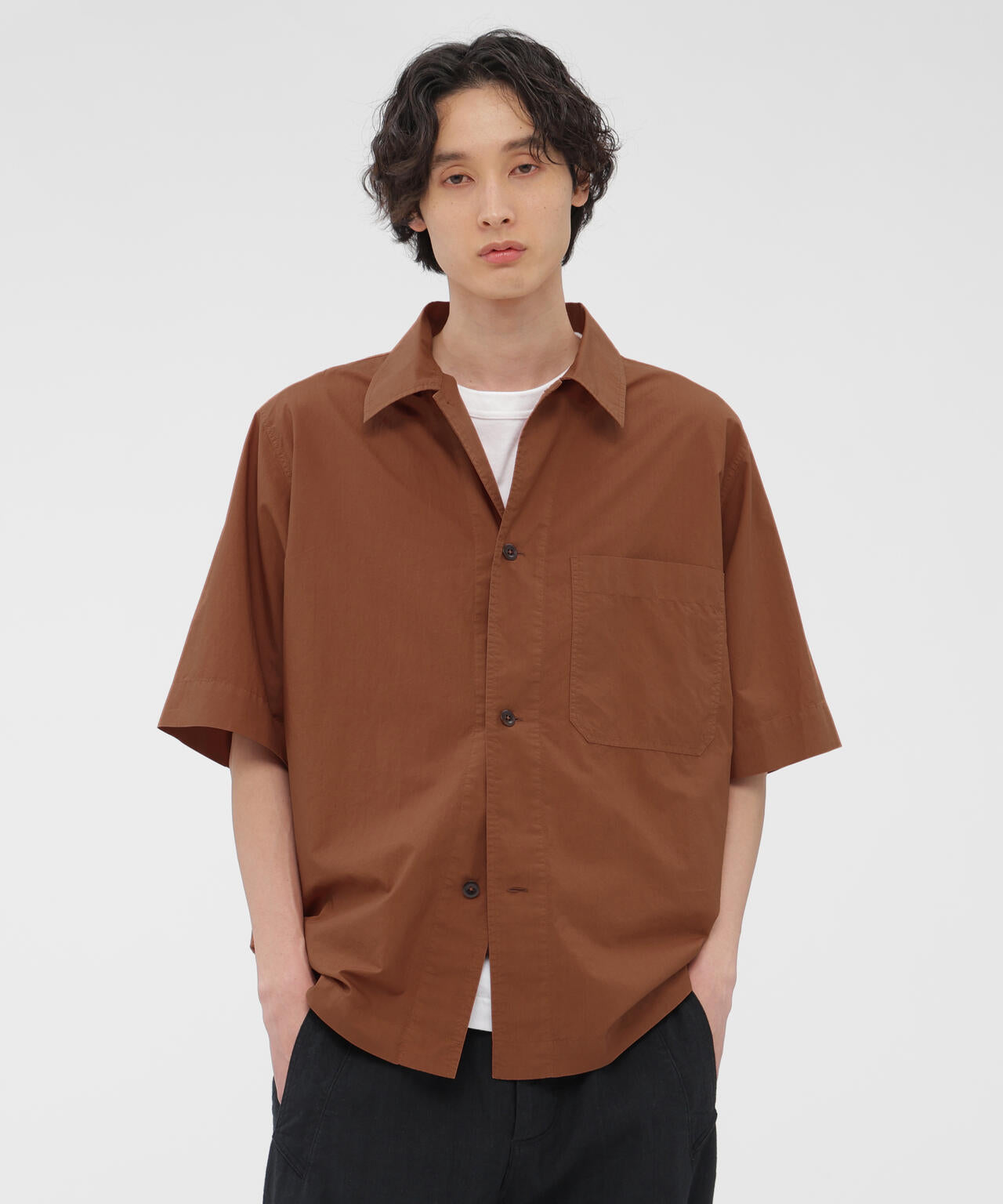 COTTON RAMIE POPLIN SHIRT