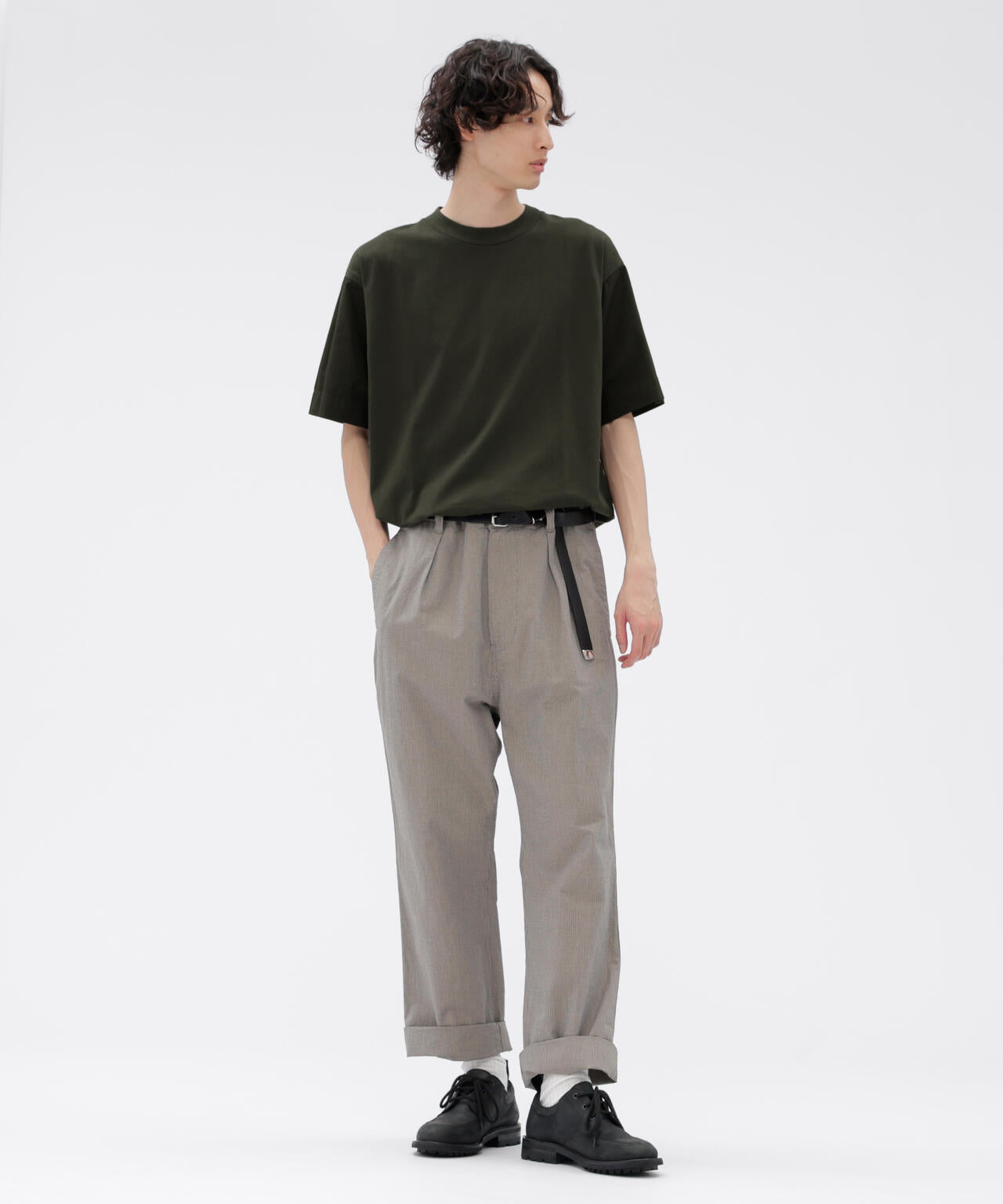 GARMENT DYE COTTON JERSEY TOP