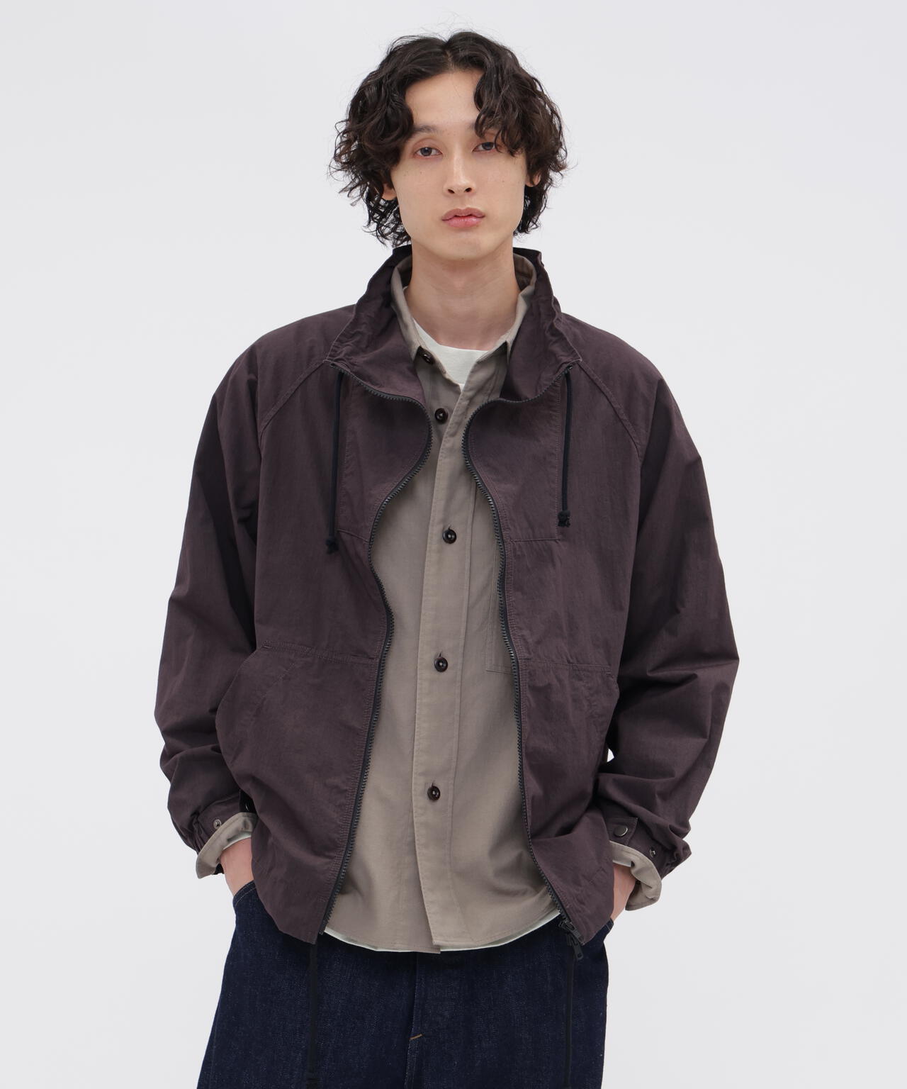 COTTON NYLON PLAINWEAVE BLOUSON