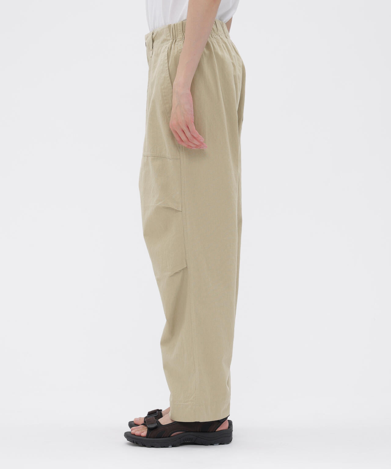 COTTON LINEN TINY RIPSTOP TROUSERS