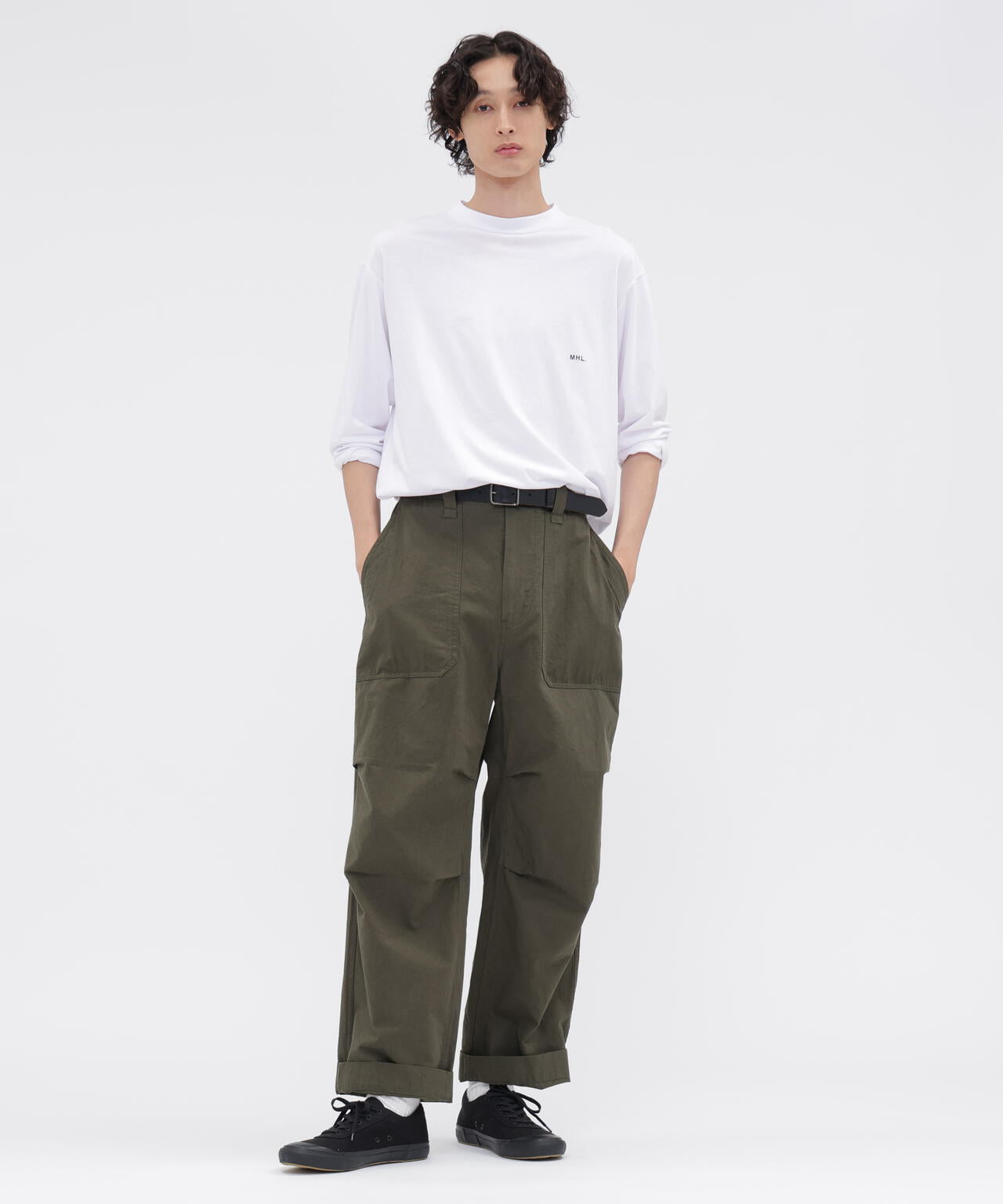 COTTON LINEN TINY RIPSTOP TROUSERS