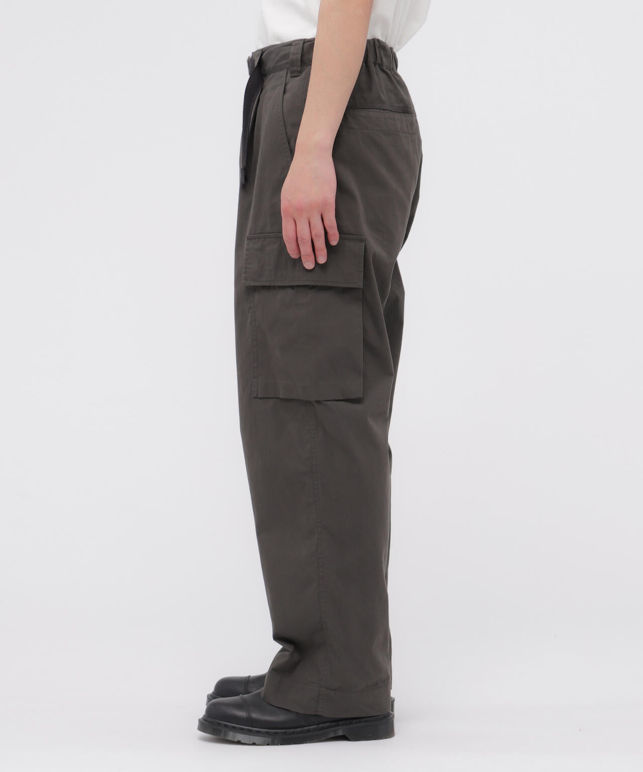 WASHED COTTON NYLON TROUSERS