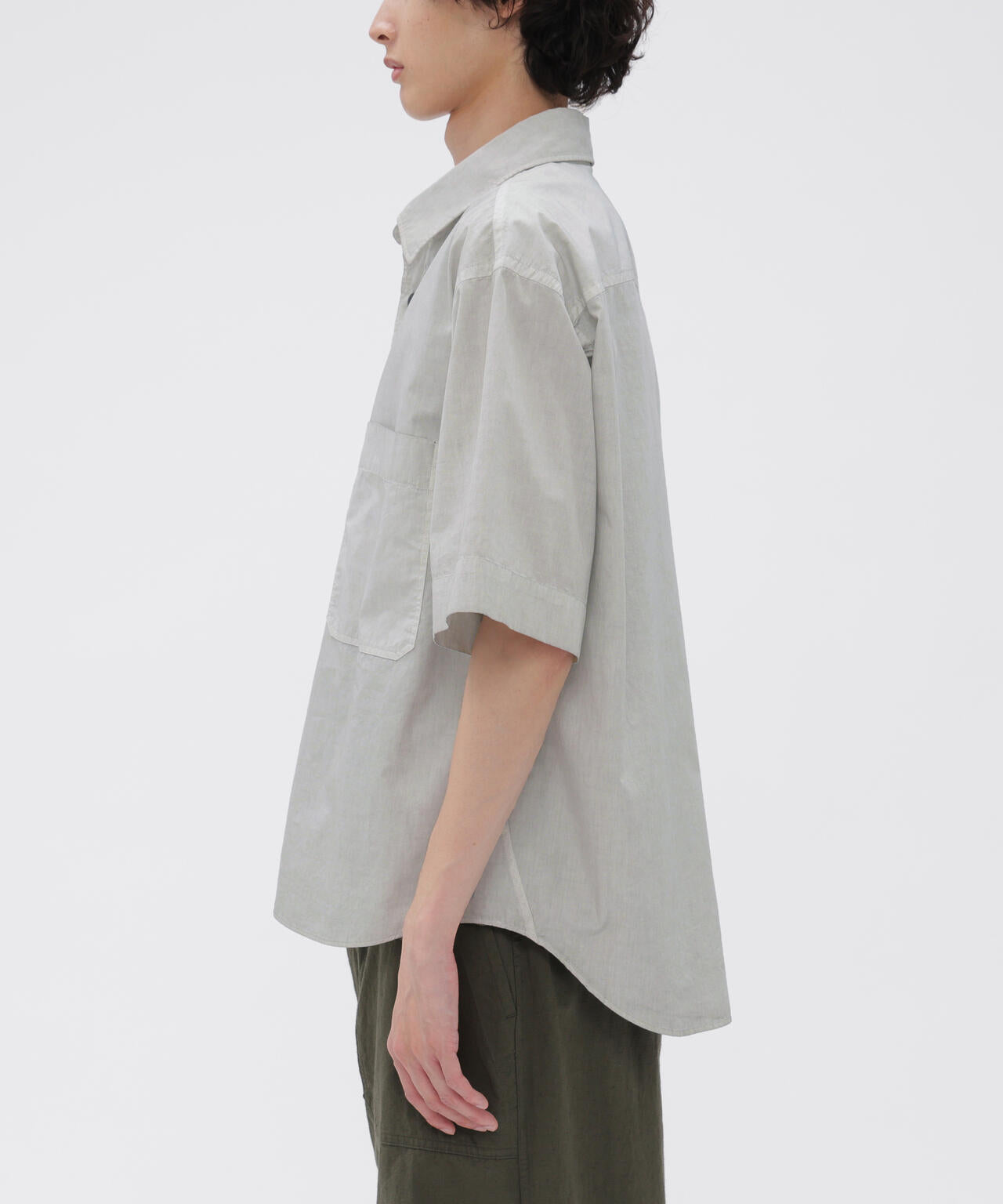 CARBON DYED COTTON POLIN SHIRT