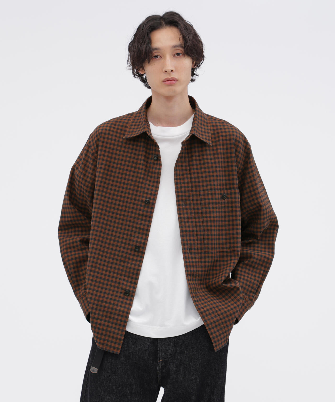 FADED LINEN COTTON PLAINWEAVE SHIRT