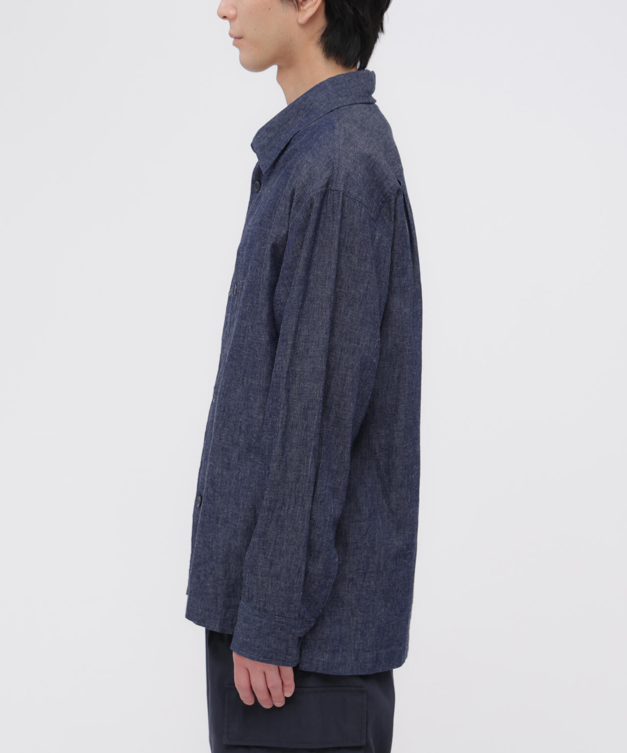 COTTON LINEN DENIM SHIRT