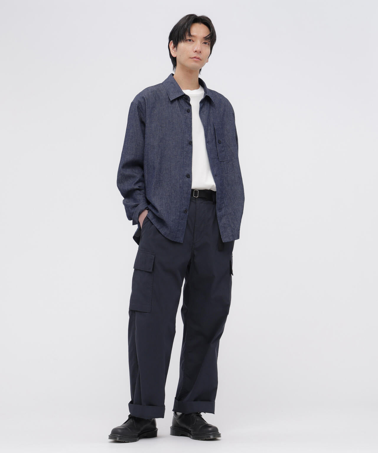 COTTON LINEN DENIM SHIRT