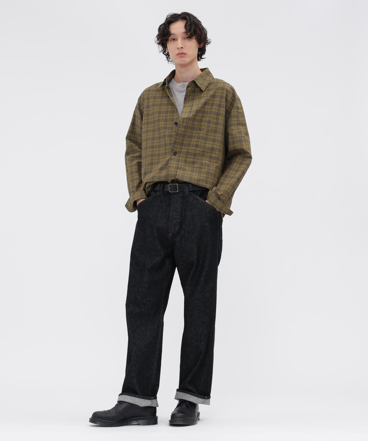 TONAL COTTON CHECK SHIRT