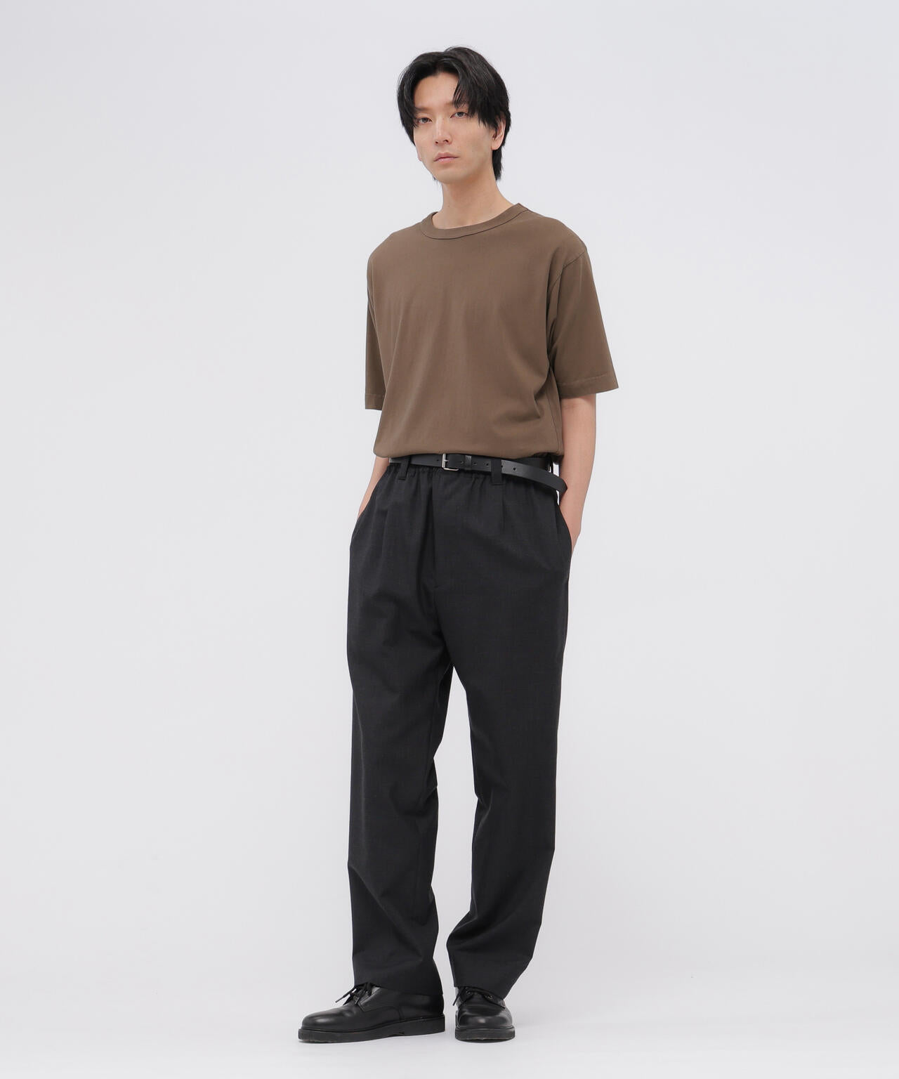 FADED ROUGH COTTON JERSEY TOP