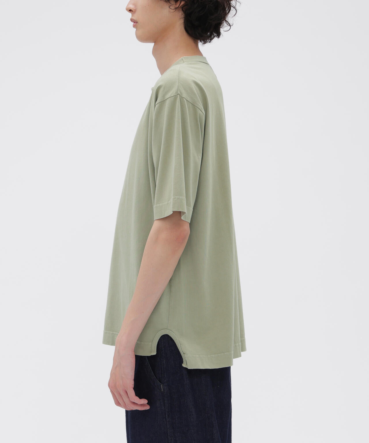 FADED ROUGH COTTON JERSEY TOP
