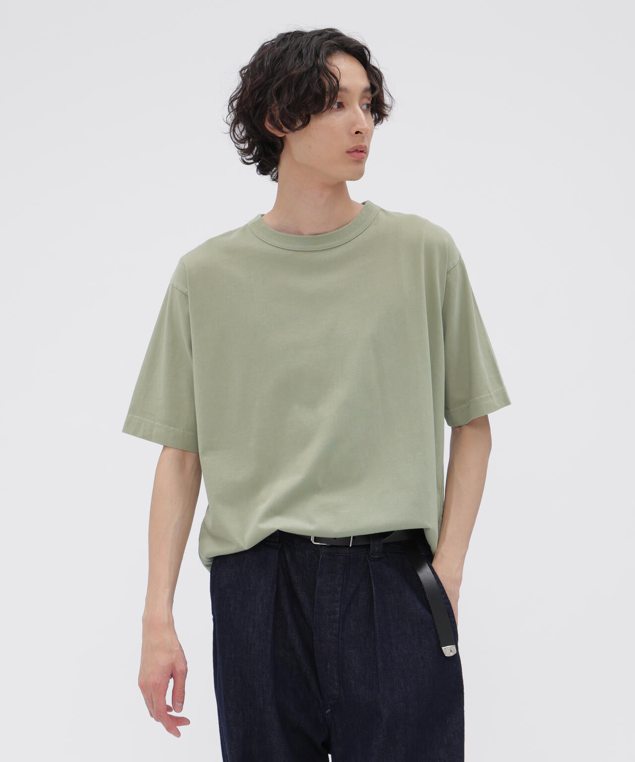 FADED ROUGH COTTON JERSEY TOP