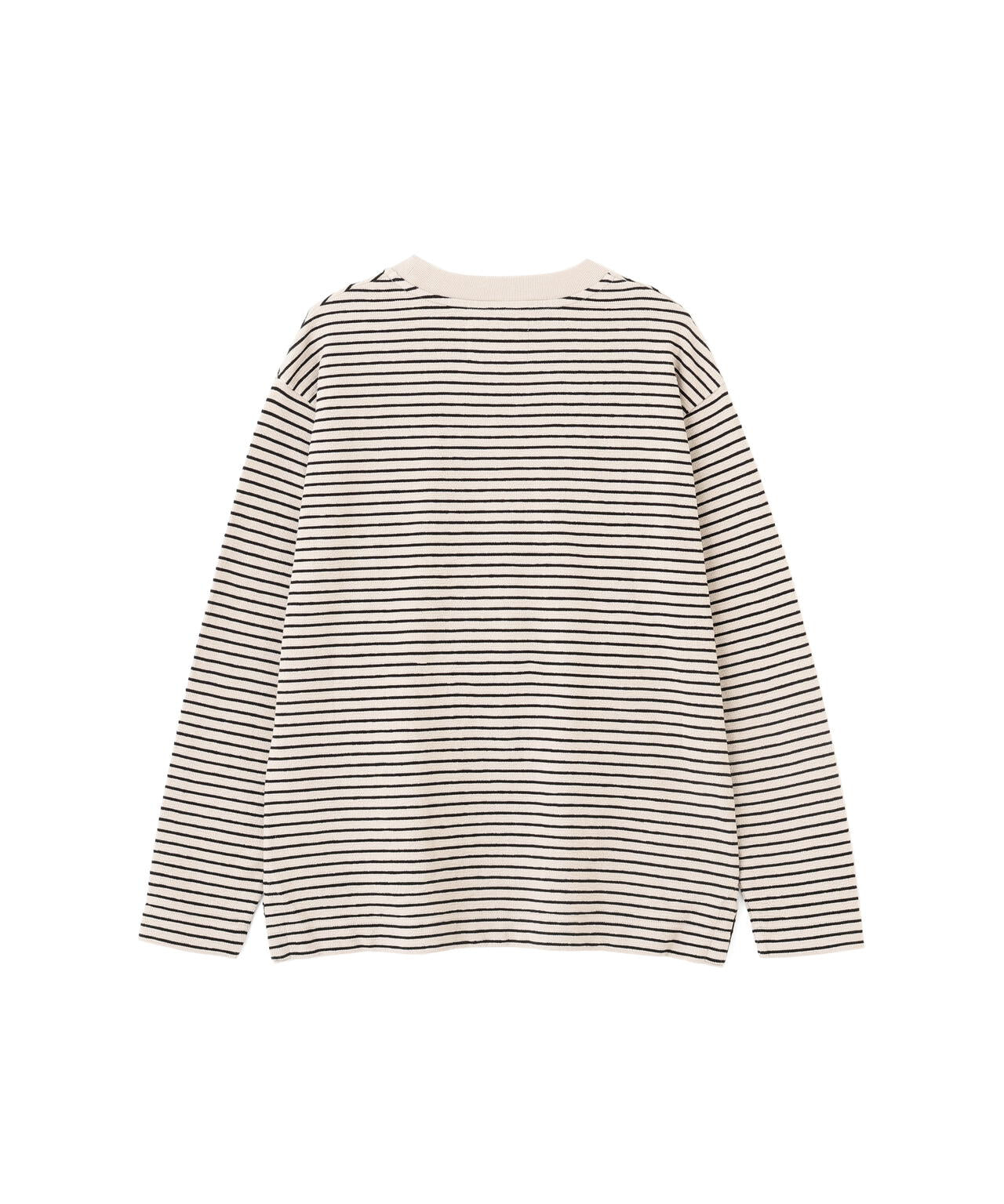 TEXTURED COTTON STRIPE TOP