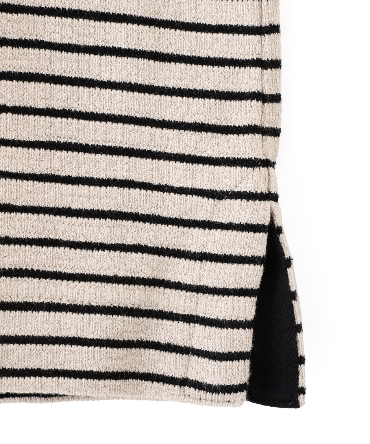 TEXTURED COTTON STRIPE TOP