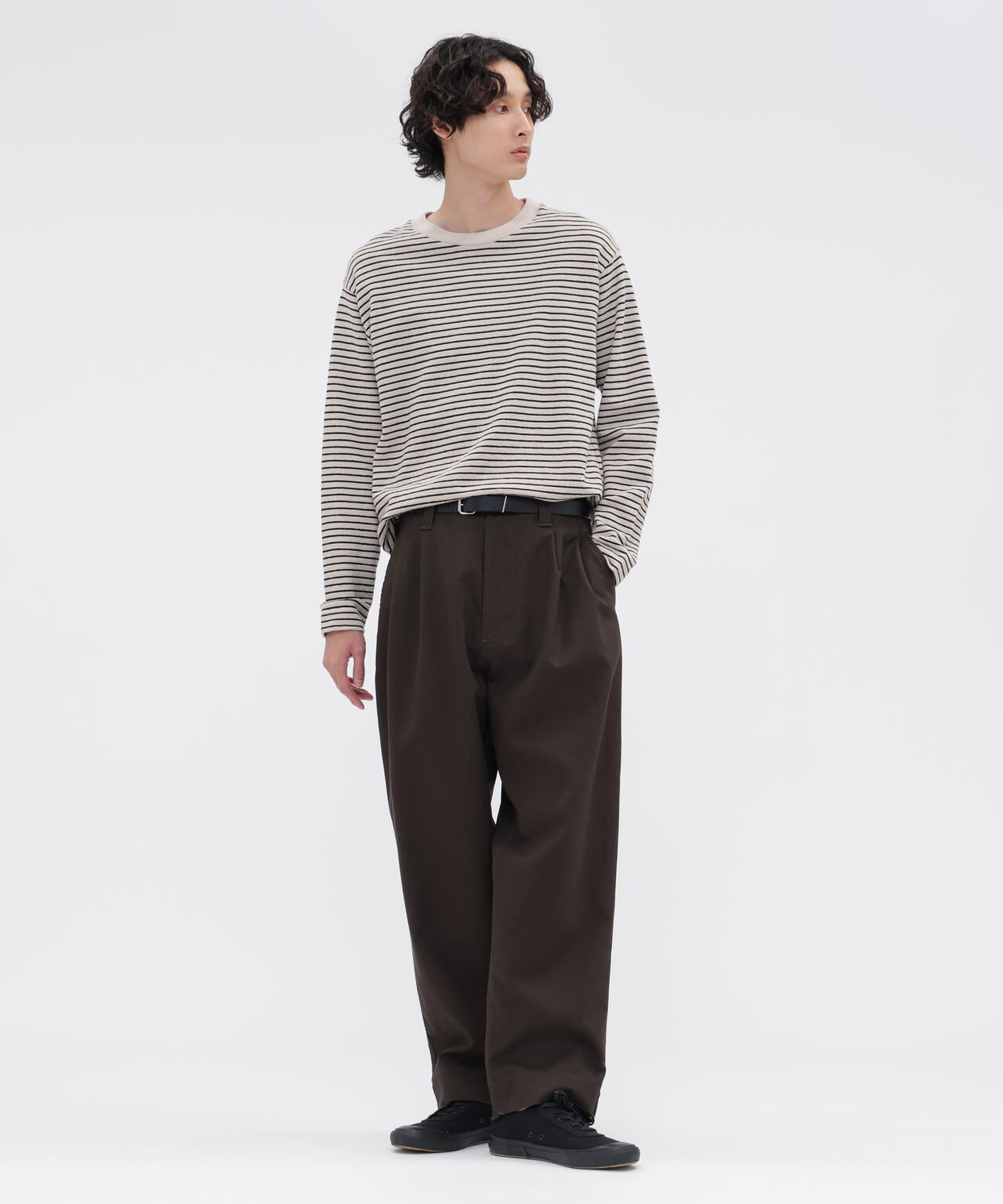 TEXTURED COTTON STRIPE TOP