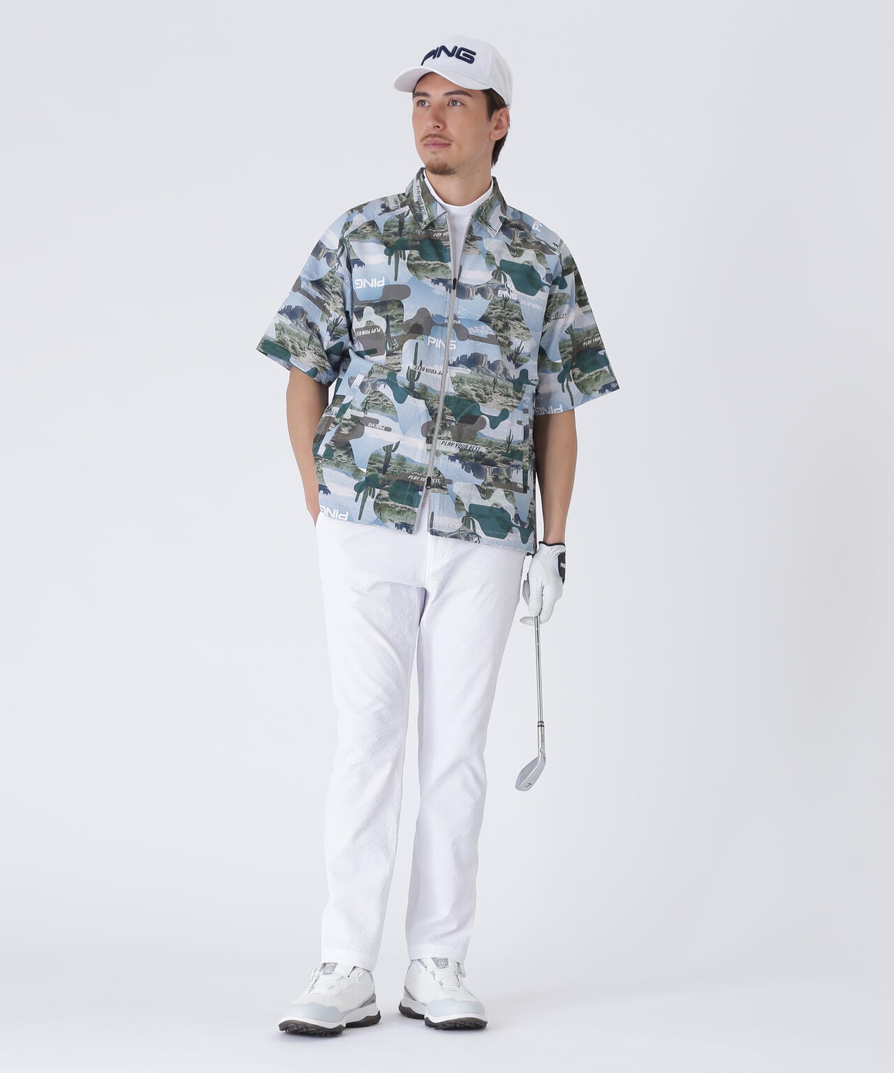 【PING APPAREL】全方向ストレッチサッカーテーパードパンツ ＜NATIVE＞ (MENS)