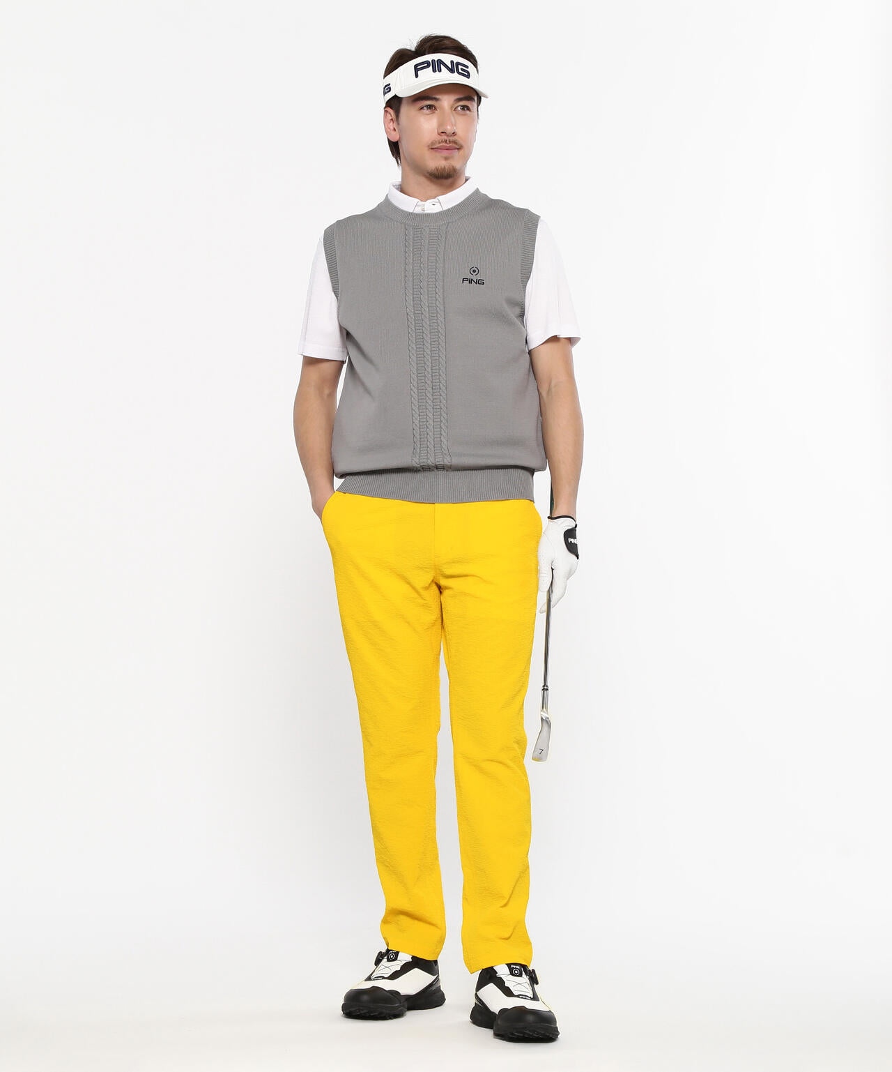 【PING APPAREL】全方向ストレッチサッカーテーパードパンツ ＜NATIVE＞ (MENS)