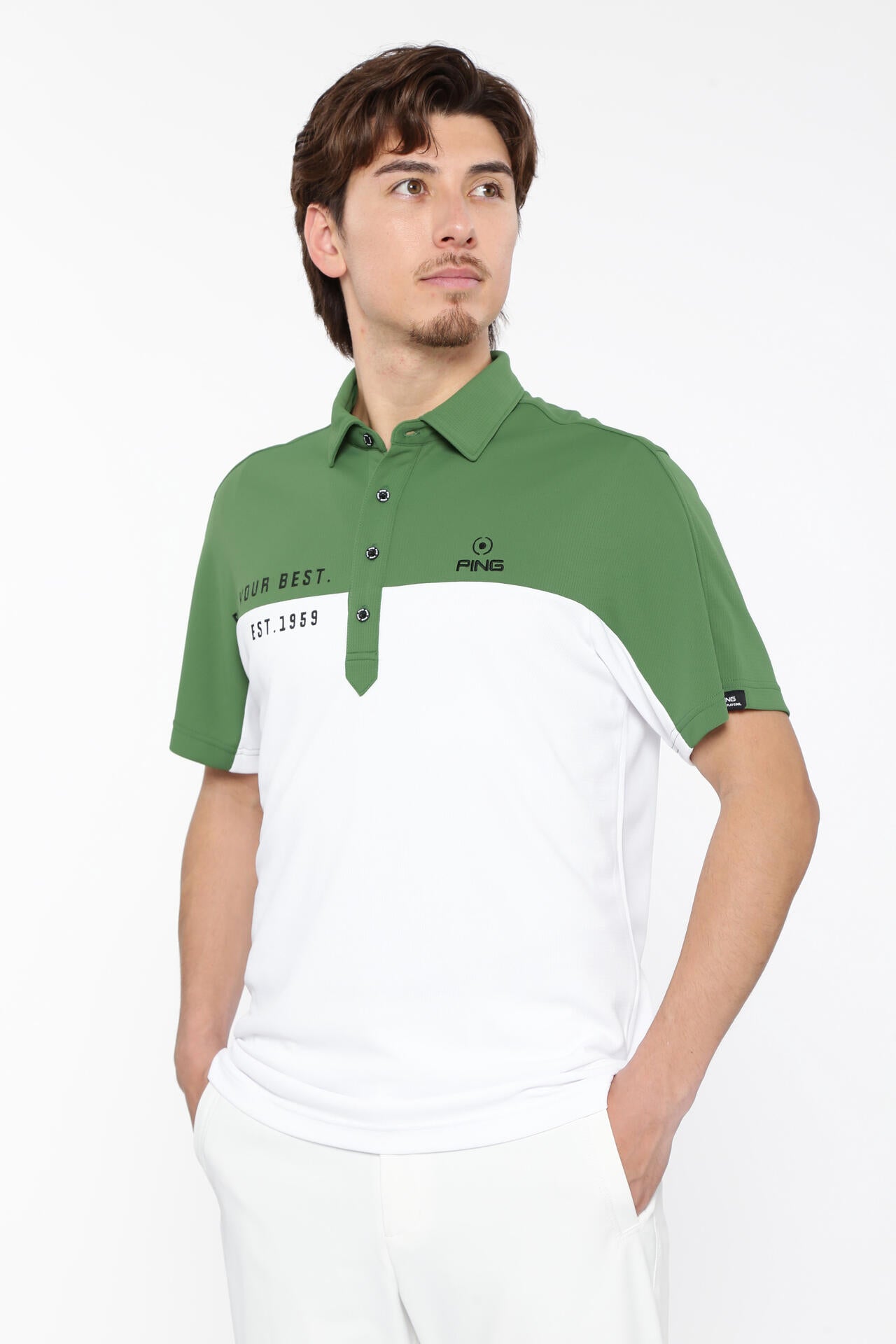 【PING APPAREL】高通気ジャージ半袖ポロシャツ＜PERFORMANCE＞ (MENS)