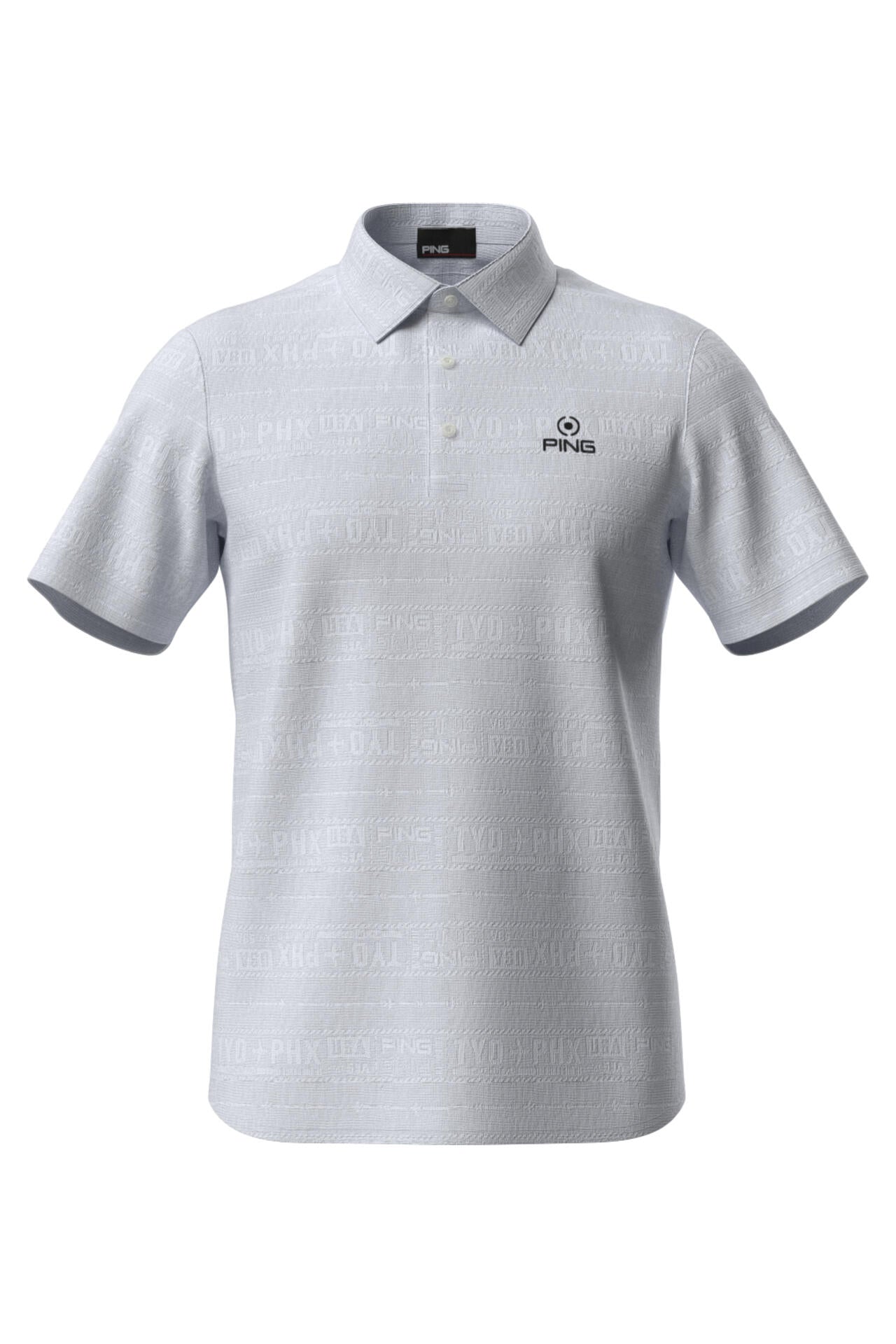 【PING APPAREL】チケット柄ジャガード半袖ポロシャツ ＜NATIVE＞ (MENS)