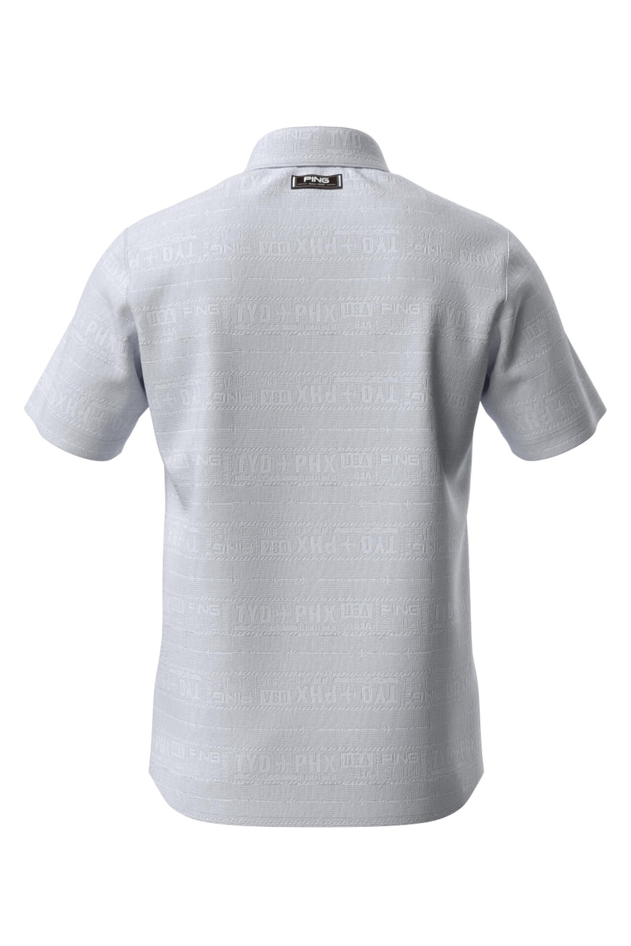 【PING APPAREL】チケット柄ジャガード半袖ポロシャツ ＜NATIVE＞ (MENS)