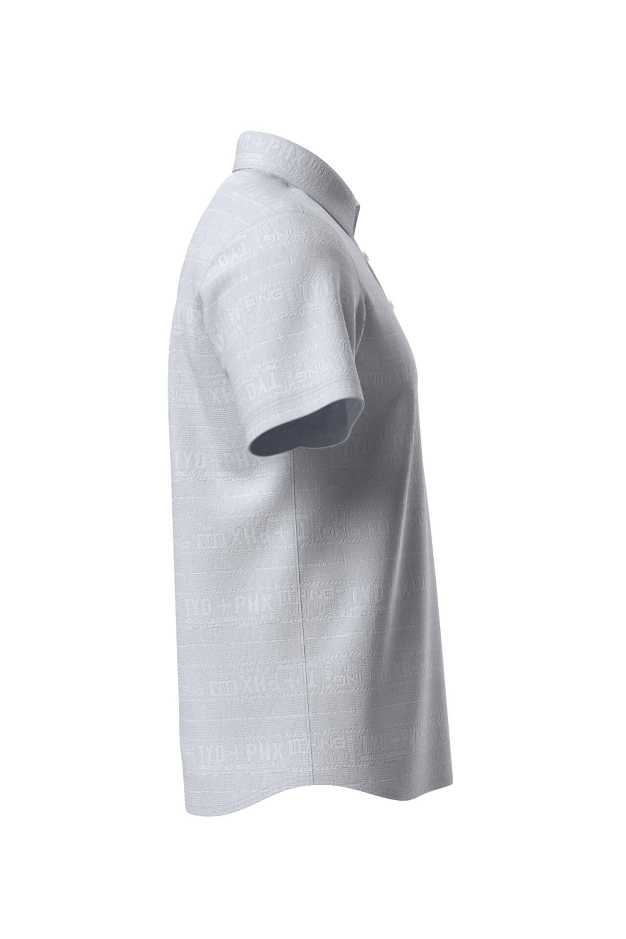 【PING APPAREL】チケット柄ジャガード半袖ポロシャツ ＜NATIVE＞ (MENS)
