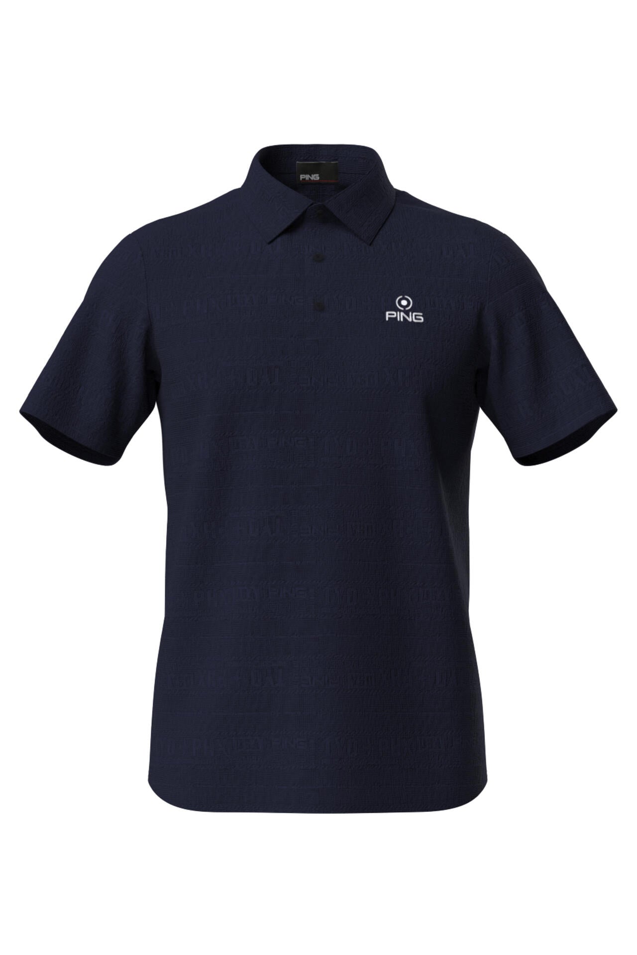 【PING APPAREL】チケット柄ジャガード半袖ポロシャツ ＜NATIVE＞ (MENS)