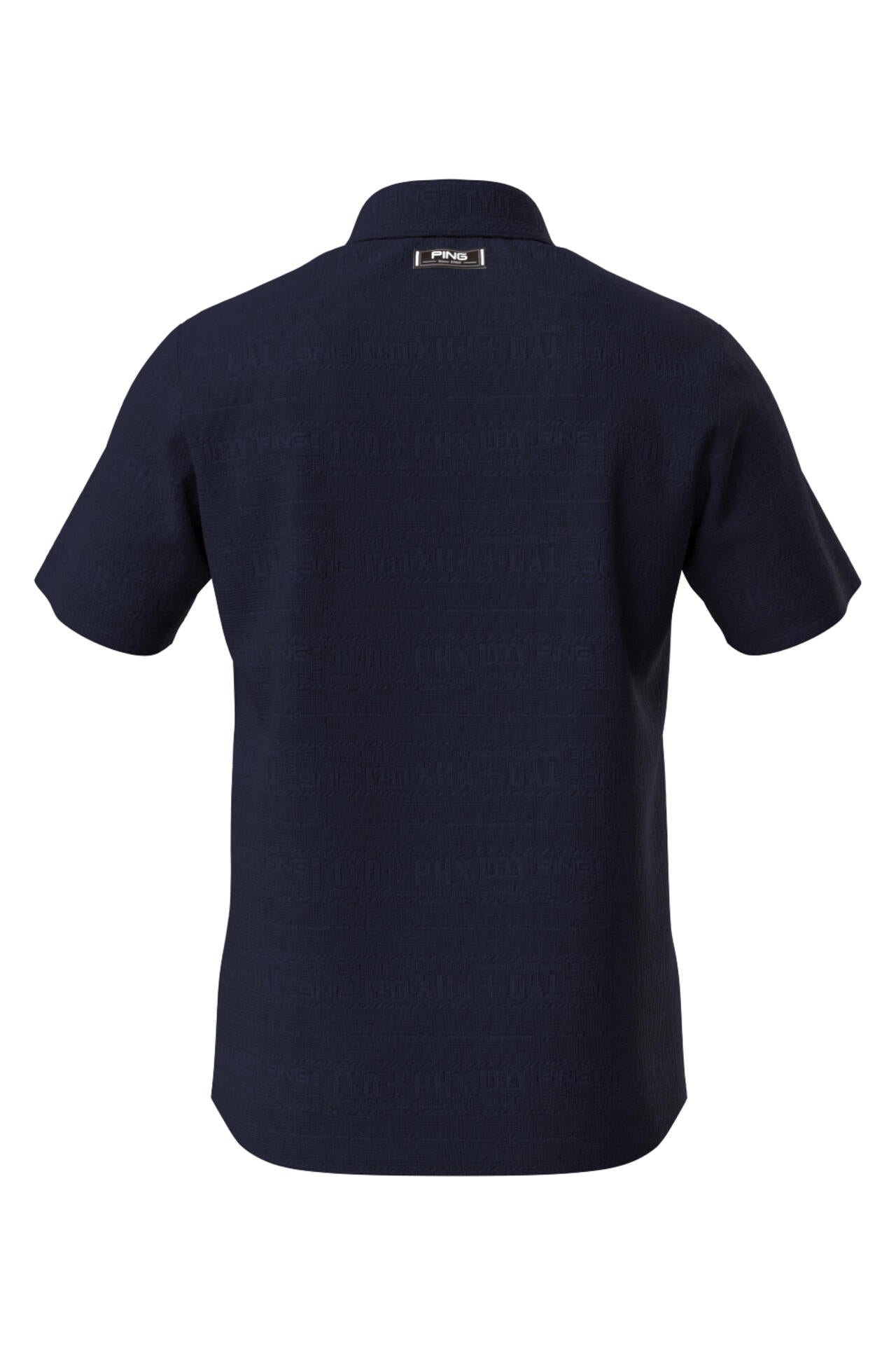 【PING APPAREL】チケット柄ジャガード半袖ポロシャツ ＜NATIVE＞ (MENS)