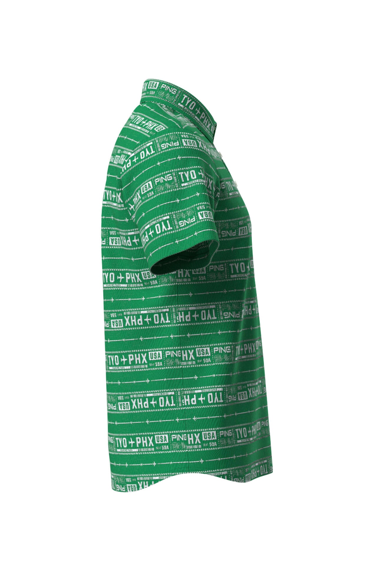 【PING APPAREL】チケット柄ジャガード半袖ポロシャツ ＜NATIVE＞ (MENS)