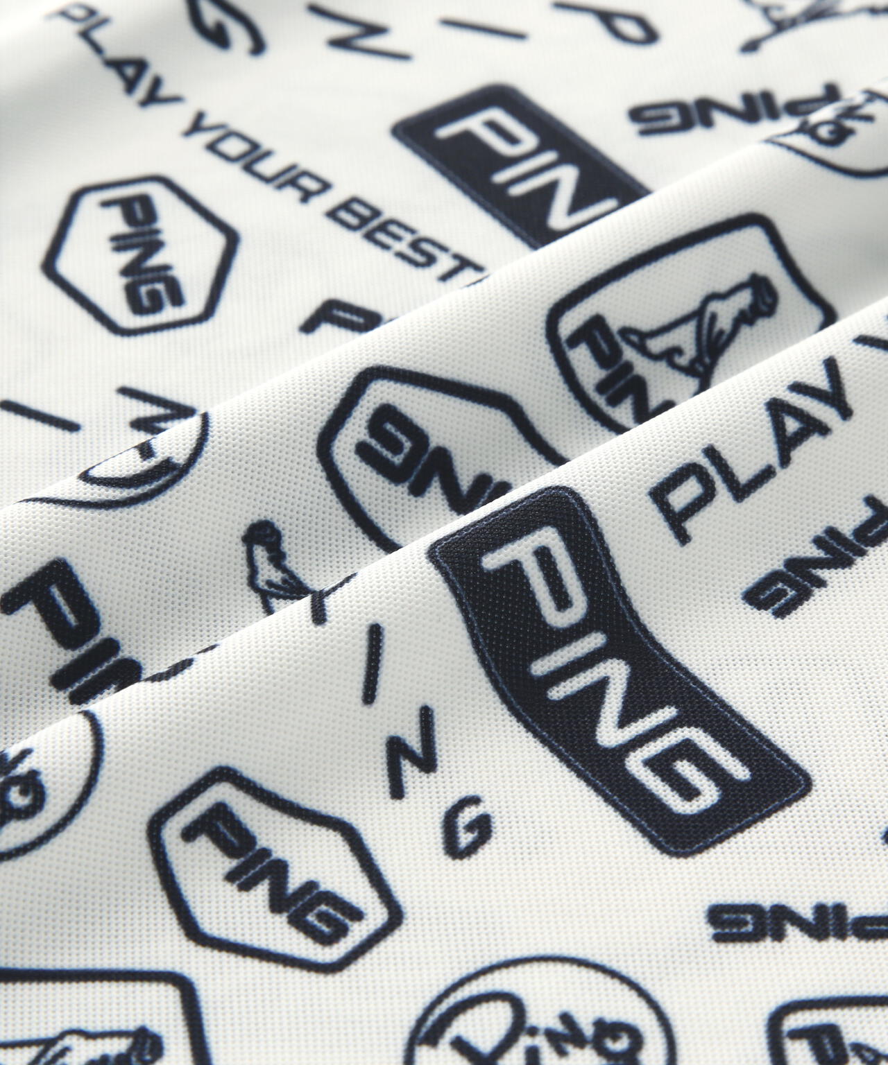 【PING APPAREL】総柄プリント半袖ポロシャツ ＜NATIVE＞ (MENS)
