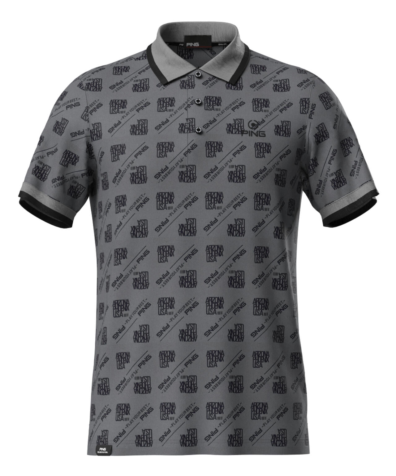【PING APPAREL】バイアスロゴジャガード 半袖ポロシャツ ＜PERFORMANCE＞ (MENS)