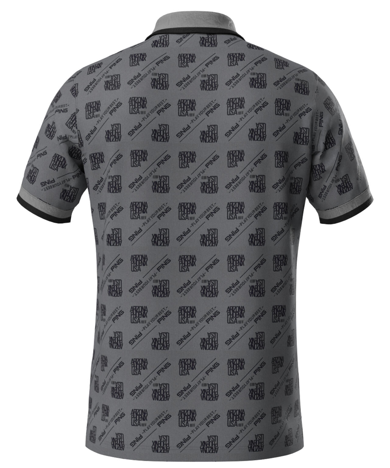 【PING APPAREL】バイアスロゴジャガード 半袖ポロシャツ ＜PERFORMANCE＞ (MENS)