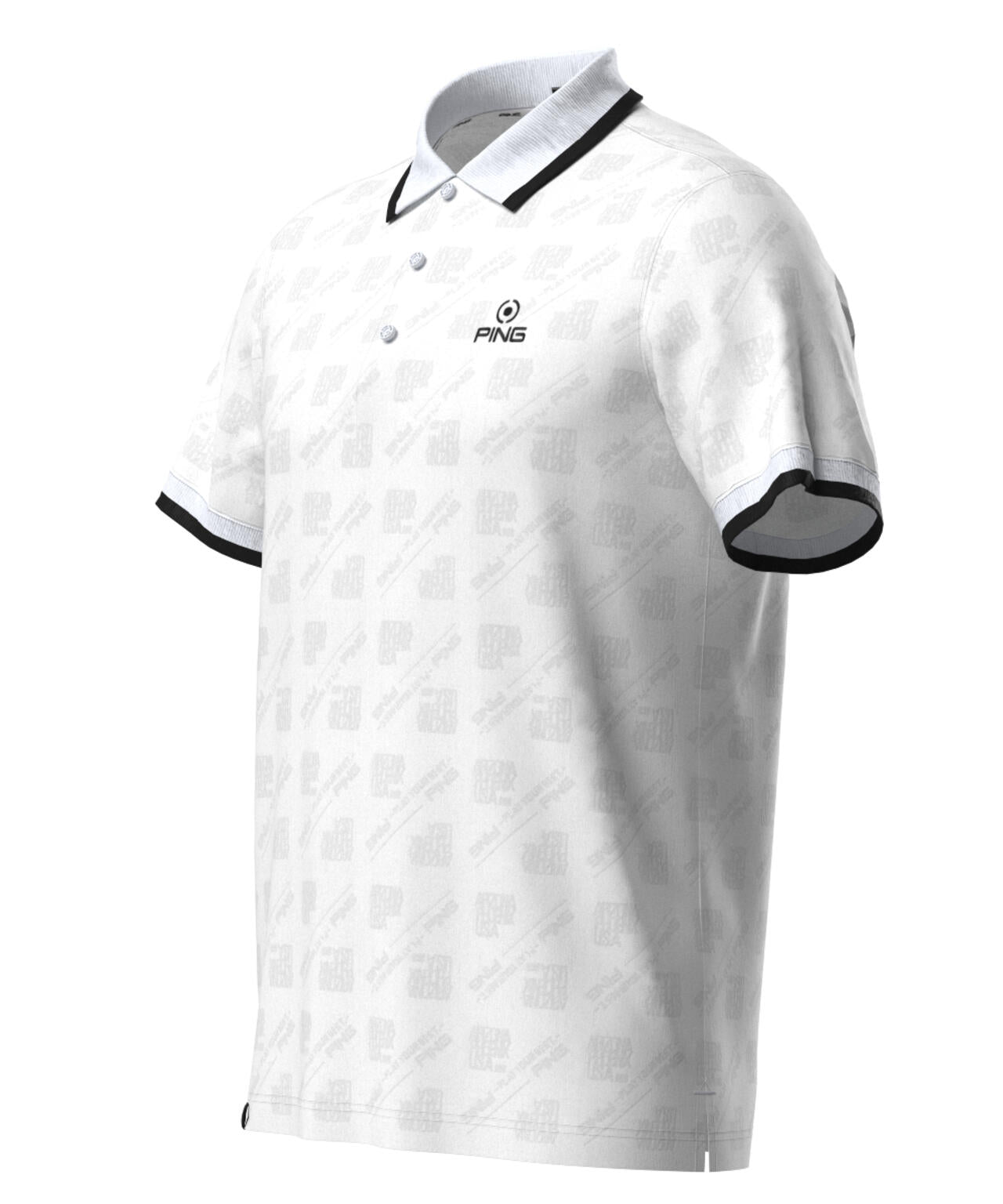 【PING APPAREL】バイアスロゴジャガード 半袖ポロシャツ ＜PERFORMANCE＞ (MENS)