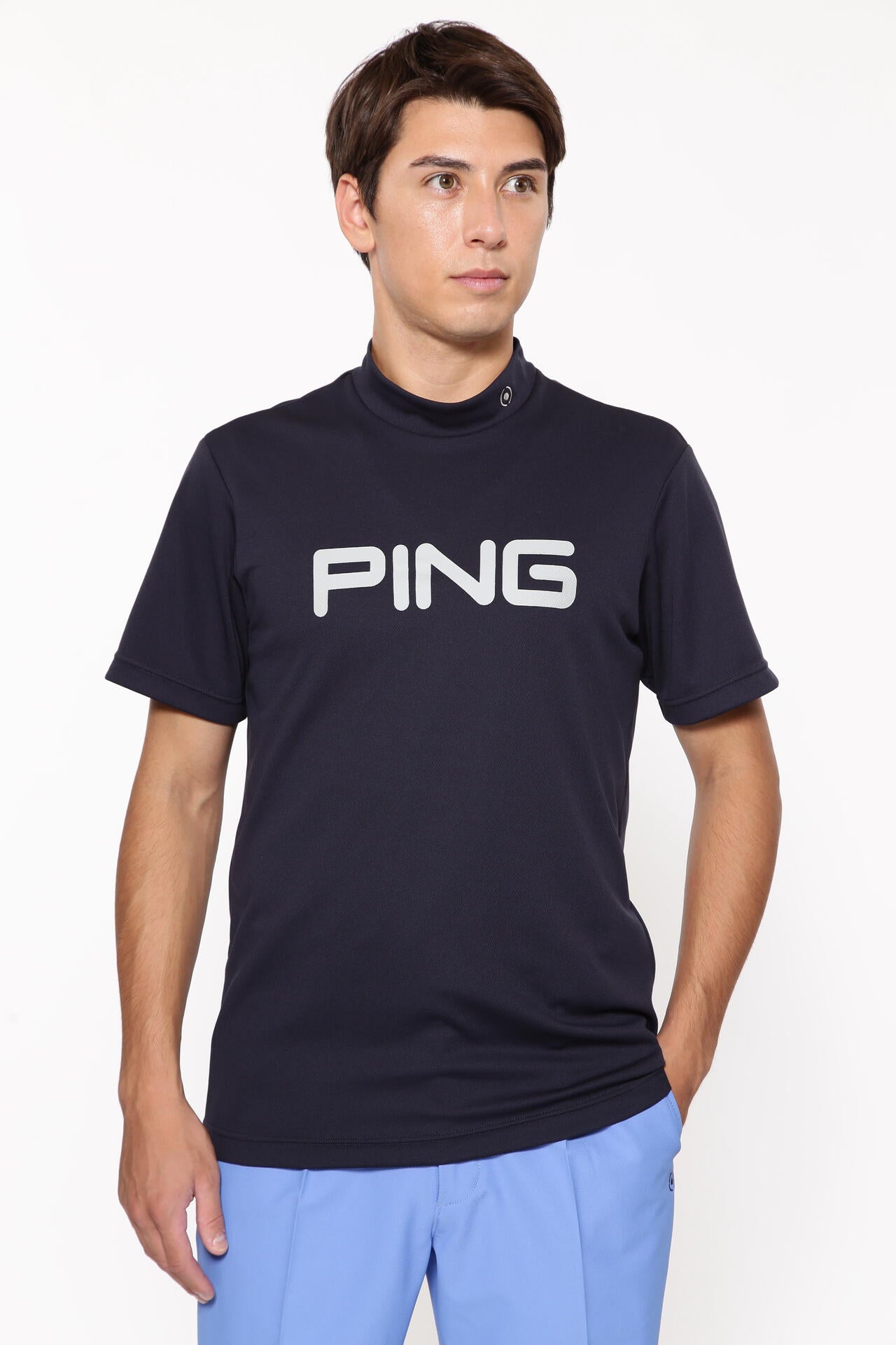 【PING APPAREL】ダブルメッシ半袖ハイネックカットソー ＜EARLY SPRING＞ (MENS)