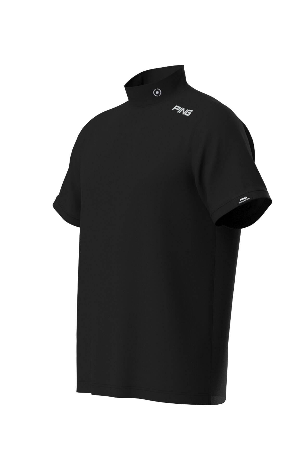 【PING APPAREL】メッシュパネルジャガード半袖ハイネックカットソー ＜PERFORMANCE＞ (MENS)