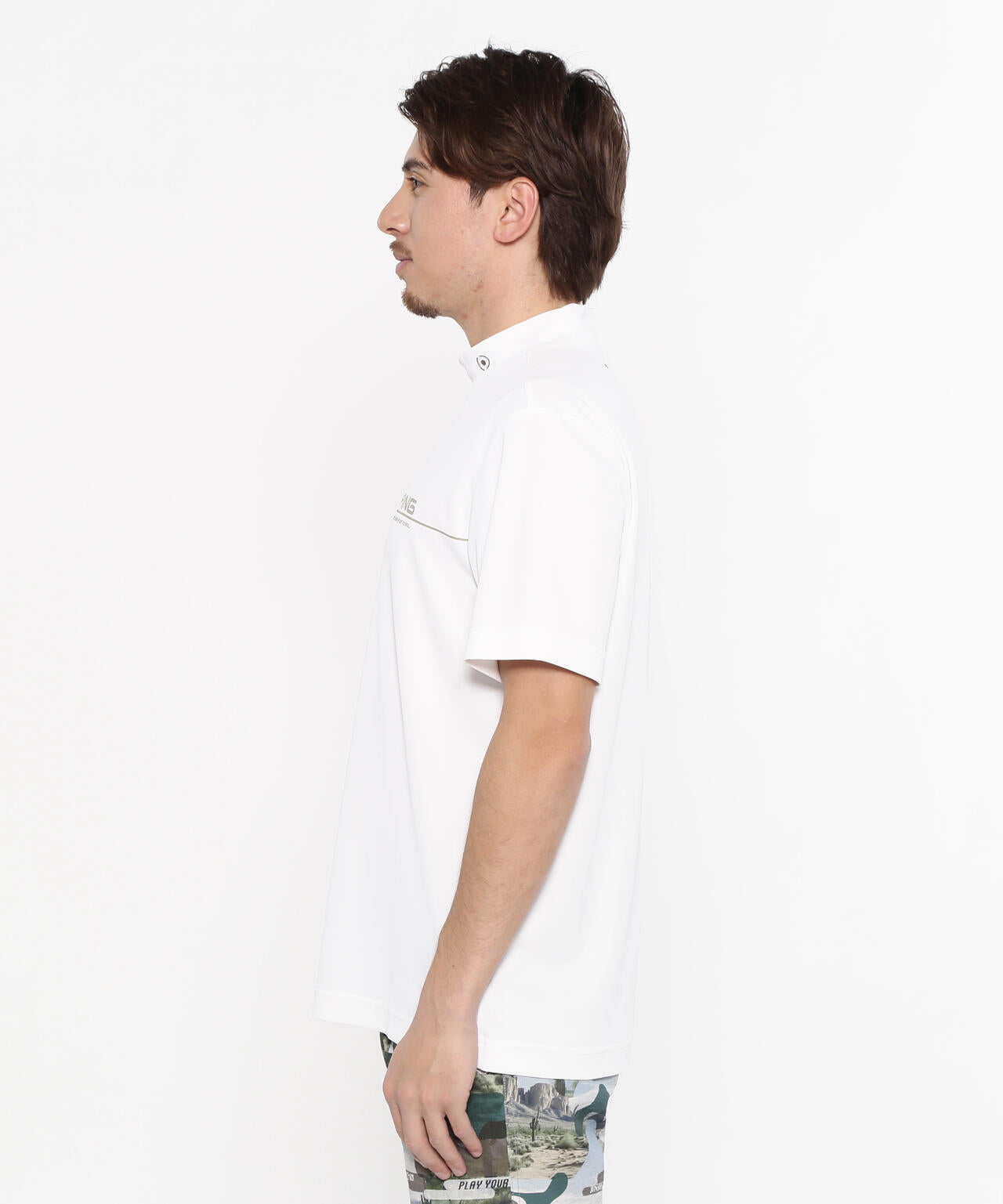 【PING APPAREL】カノコ 半袖ハイネックシャツ ＜NATIVE＞ (MENS)