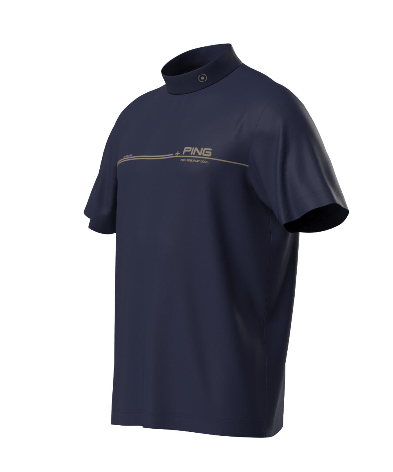【PING APPAREL】カノコ 半袖ハイネックシャツ ＜NATIVE＞ (MENS)
