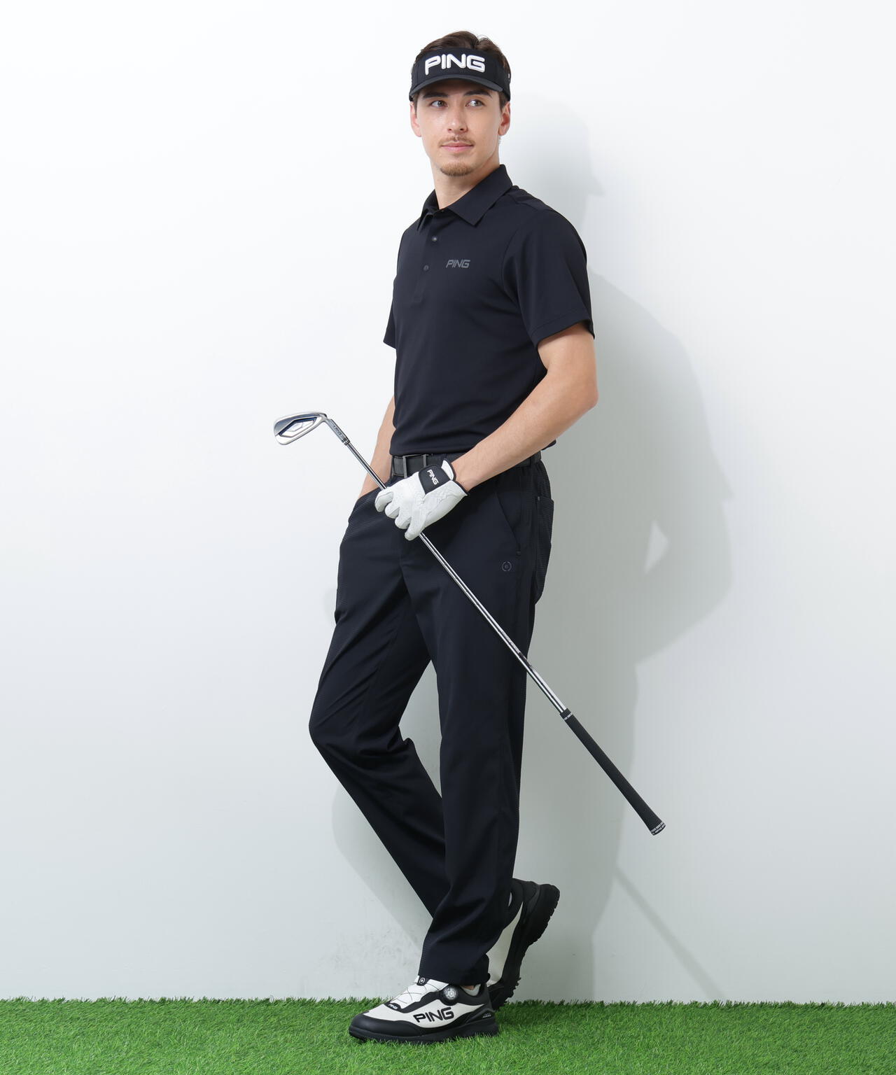 【PING APPAREL】【吸汗速乾・ストレッチ】サッカー5ポケットパンツ ＜GOLD＞ (MENS)
