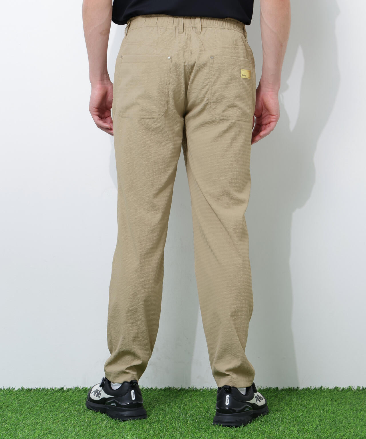 【PING APPAREL】【吸汗速乾・ストレッチ】サッカー5ポケットパンツ ＜GOLD＞ (MENS)