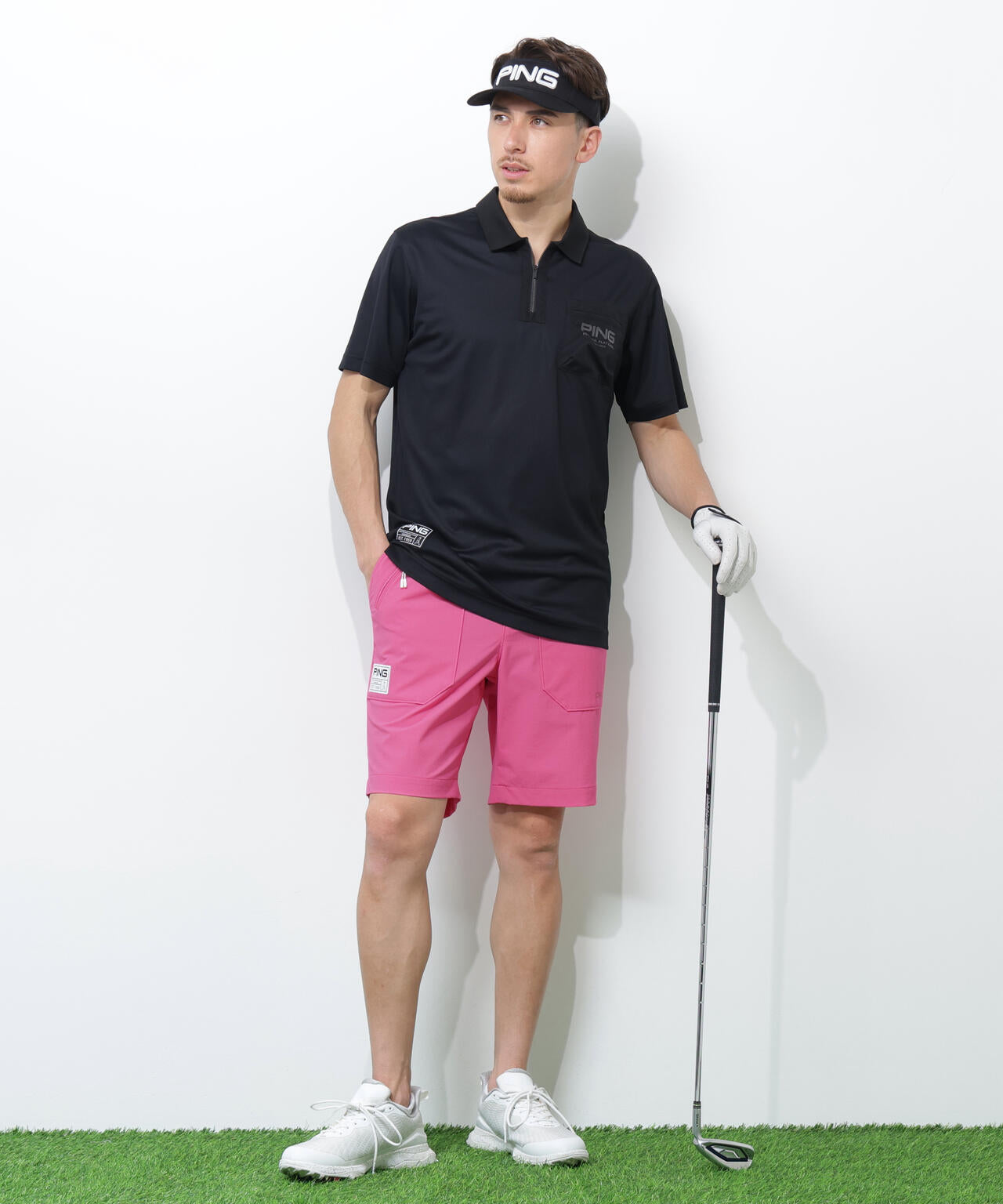 【PING APPAREL】全方向ストレッチドライタッチリップストップショートパンツ ＜GOLD＞ (MENS)