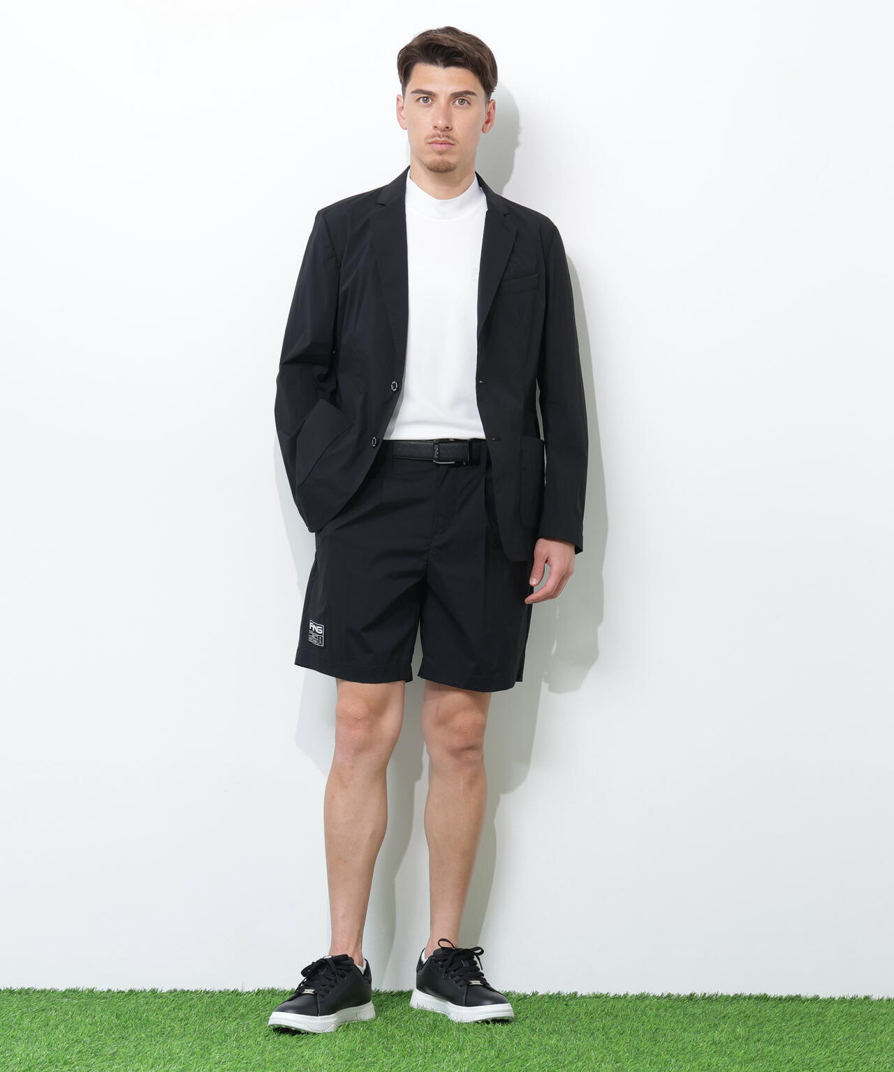 【PING APPAREL】ドライタッチナイロンストレッチタフタショートパンツ ＜GOLD＞ (MENS)