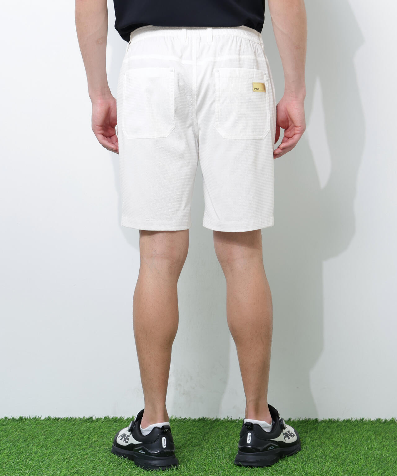 【PING APPAREL】【吸汗速乾・ストレッチ】サッカー5ポケットショートパンツ ＜GOLD＞ (MENS)
