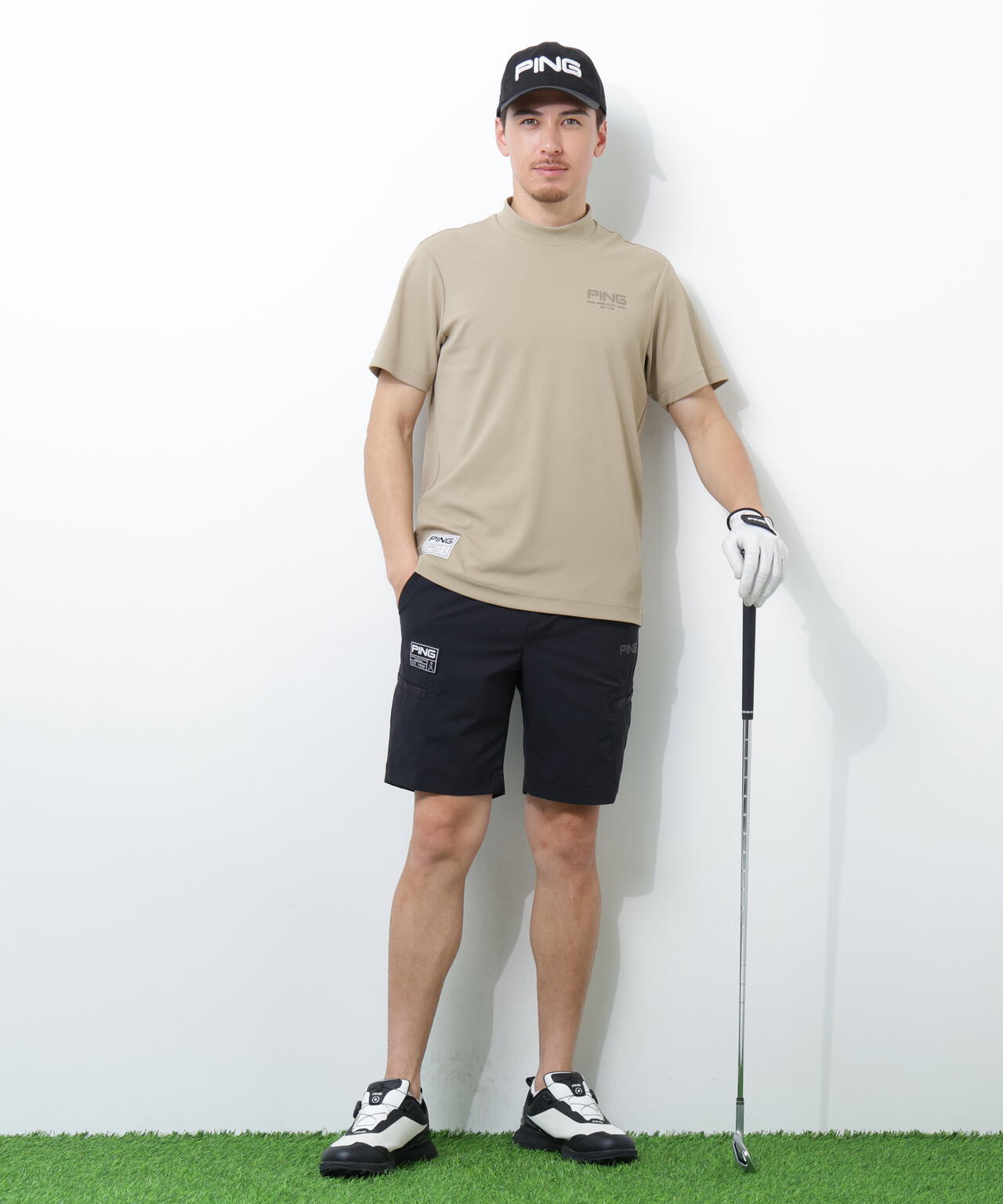 【PING APPAREL】【接触冷感・ストレッチ】ショートパンツ ＜GOLD＞ (MENS)