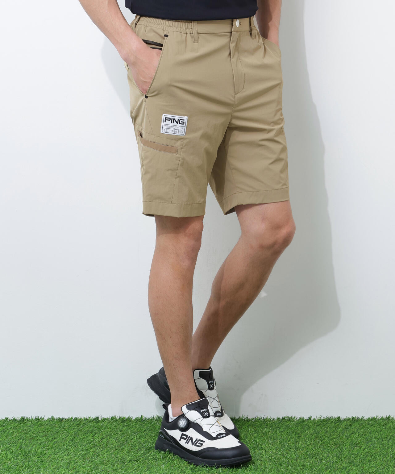 【PING APPAREL】【接触冷感・ストレッチ】ショートパンツ ＜GOLD＞ (MENS)