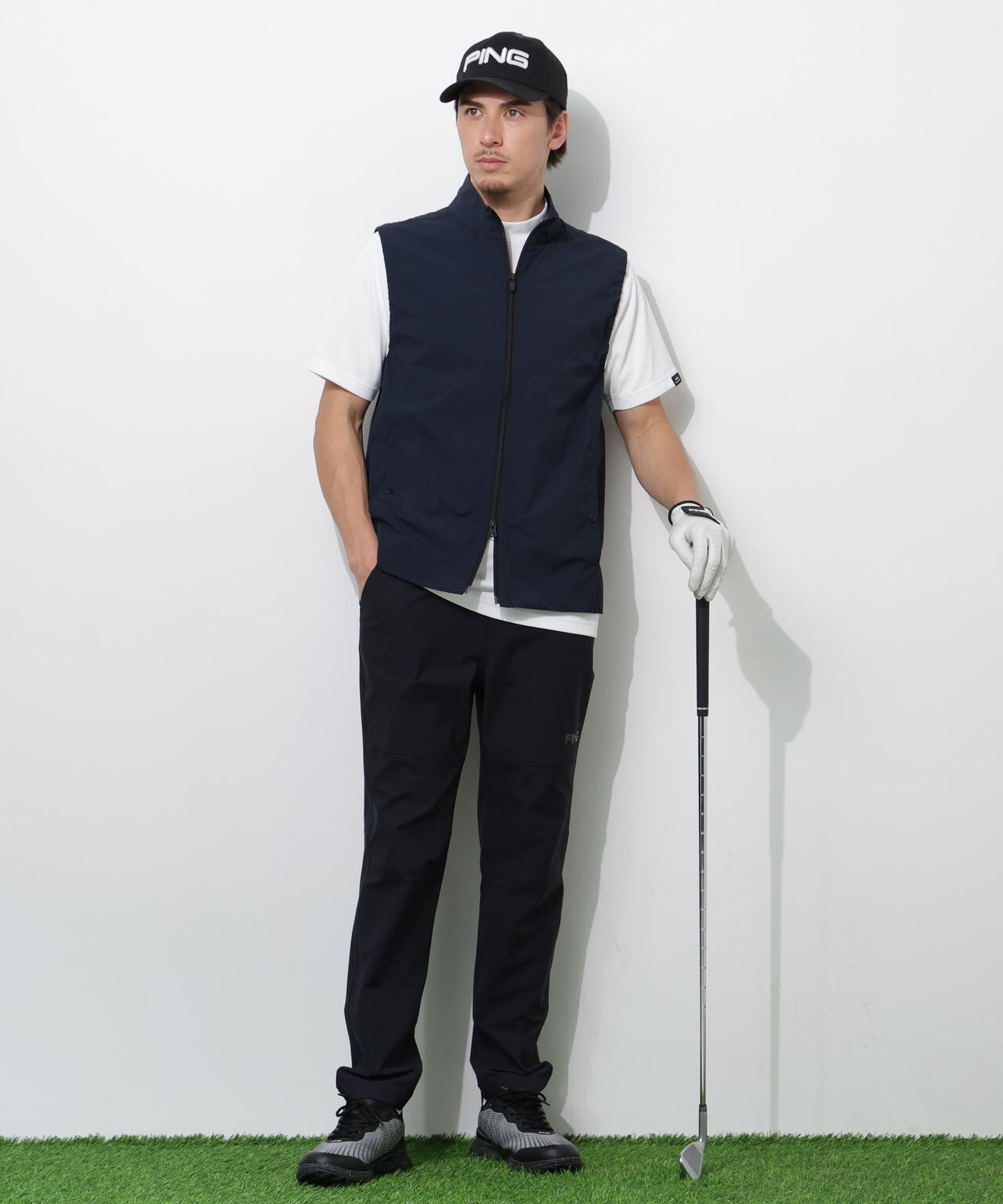 【PING APPAREL】ストレッチリップストップ/メッシュニット 高機能レイヤードツインセット ＜PERFORMANCE＞ (MENS)